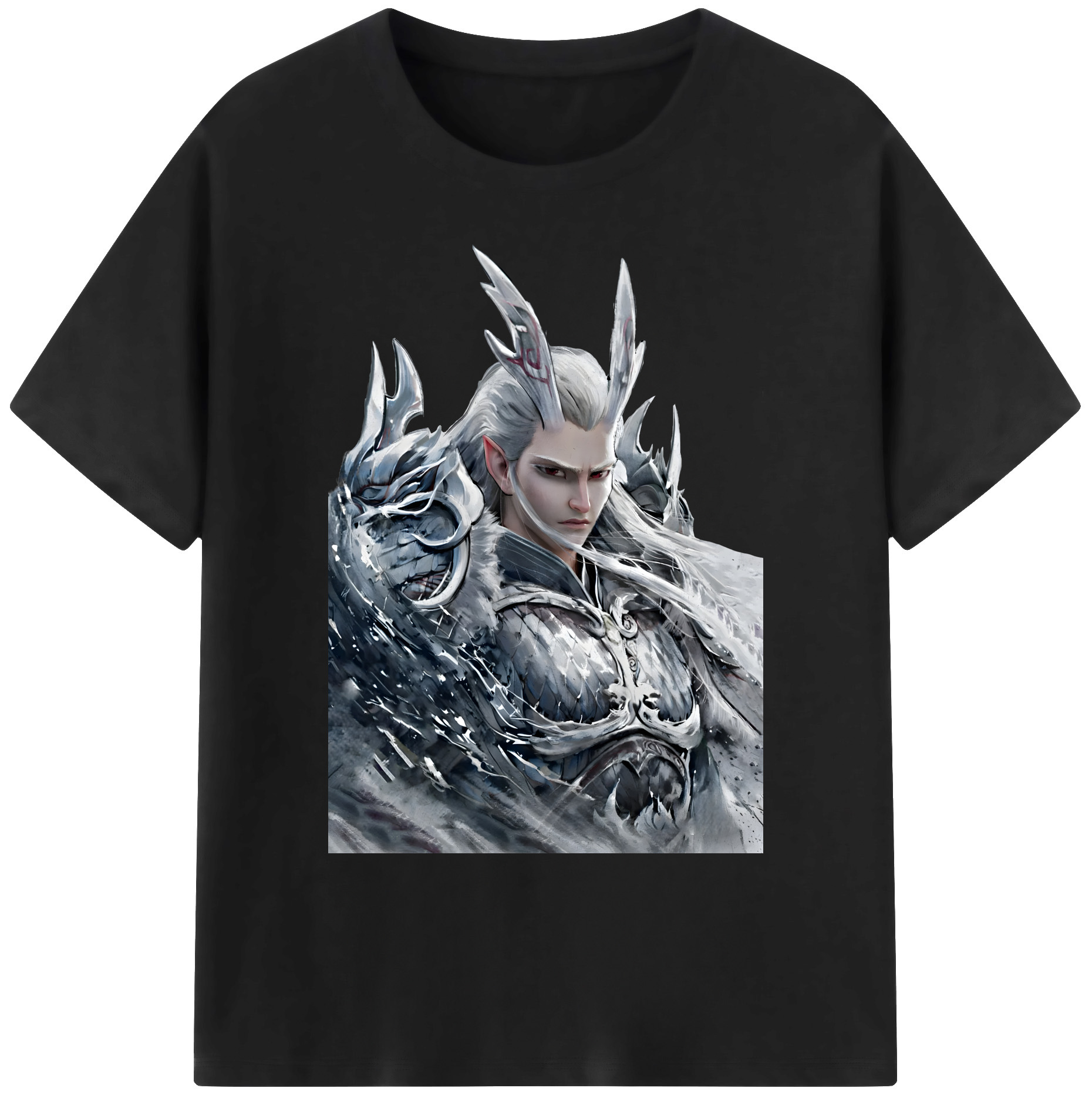（画像用） Ne Zha 2 ナタ 魔童の大暴れ 綿100％ メンズ半袖Tシャツ｜肌触りやわらか＆通気性