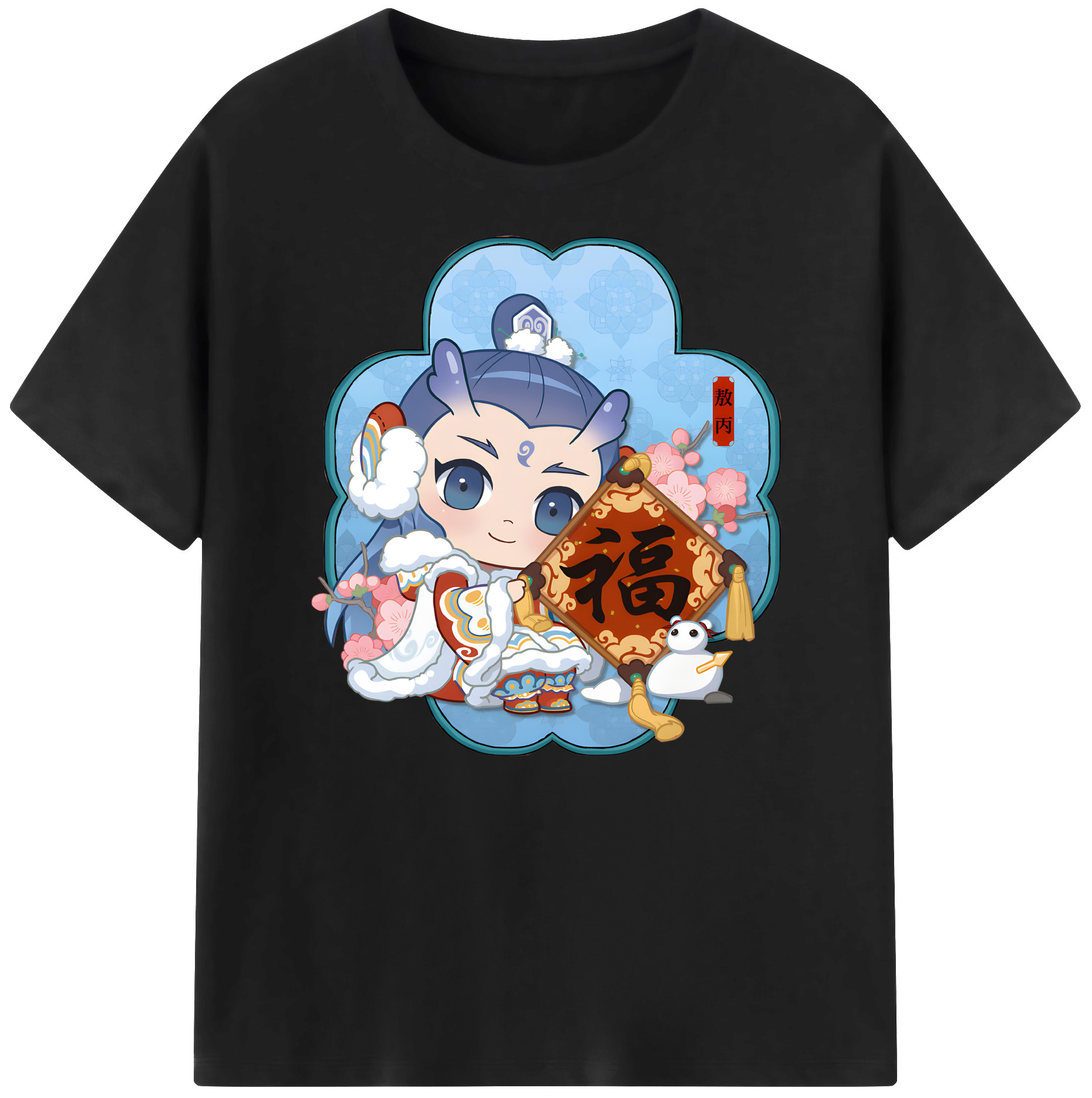 （画像用） Ne Zha 2 ナタ 魔童の大暴れ 綿100％ メンズ半袖Tシャツ｜肌触りやわらか＆通気性