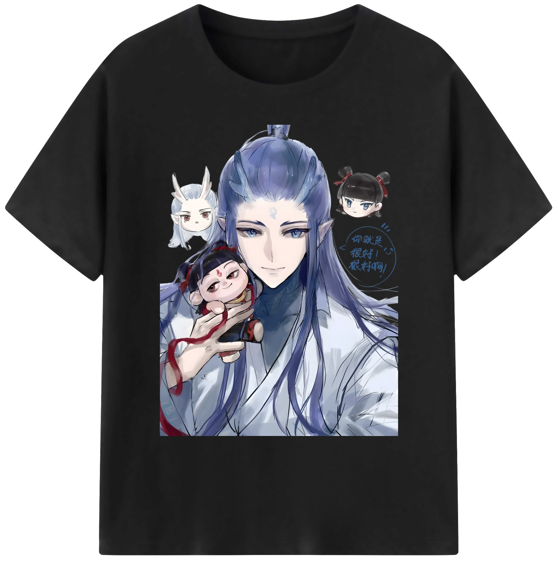 （画像用） Ne Zha 2 ナタ 魔童の大暴れ 綿100％ メンズ半袖Tシャツ｜肌触りやわらか＆通気性