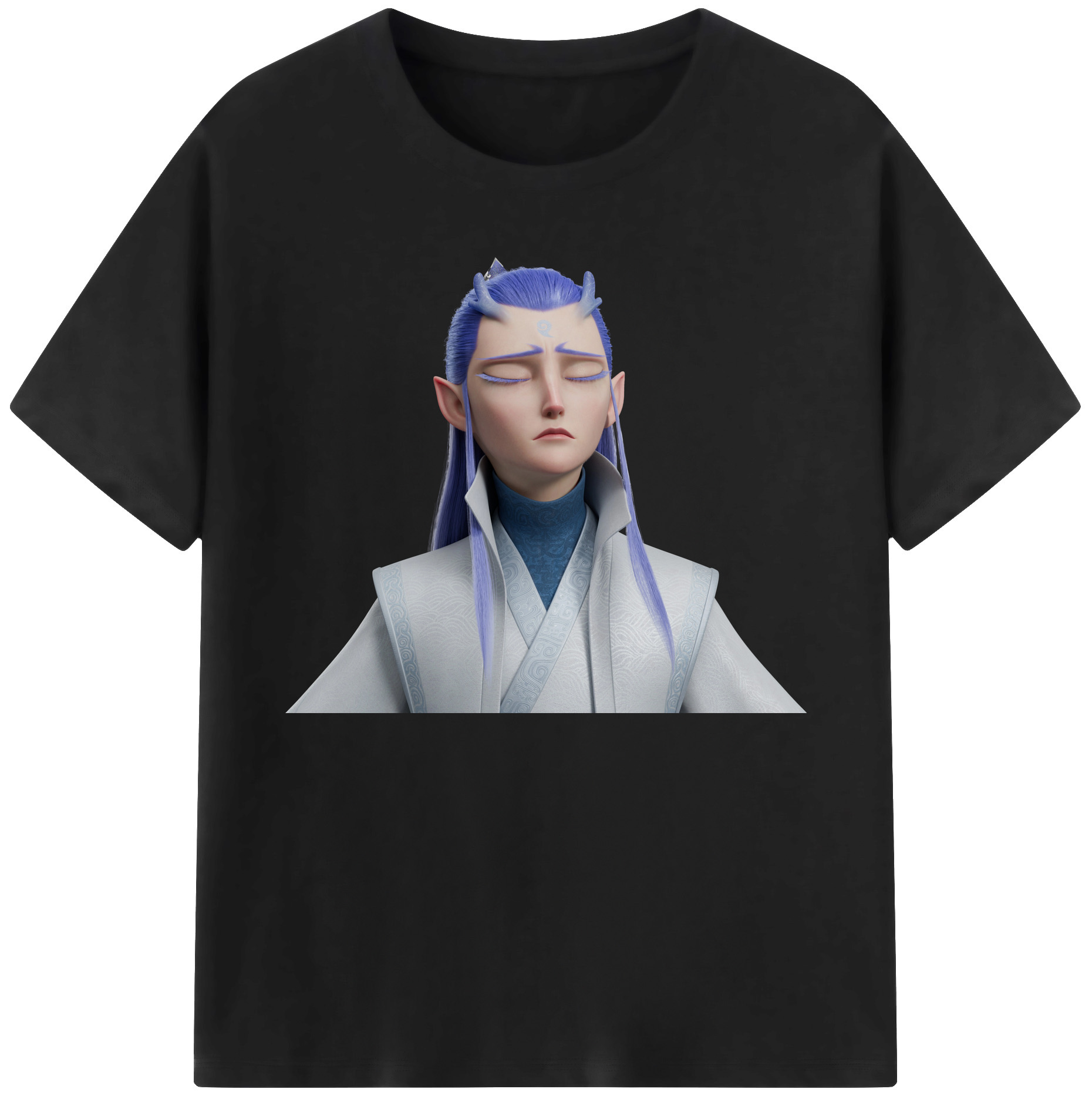 （画像用） Ne Zha 2 ナタ 魔童の大暴れ 綿100％ メンズ半袖Tシャツ｜肌触りやわらか＆通気性