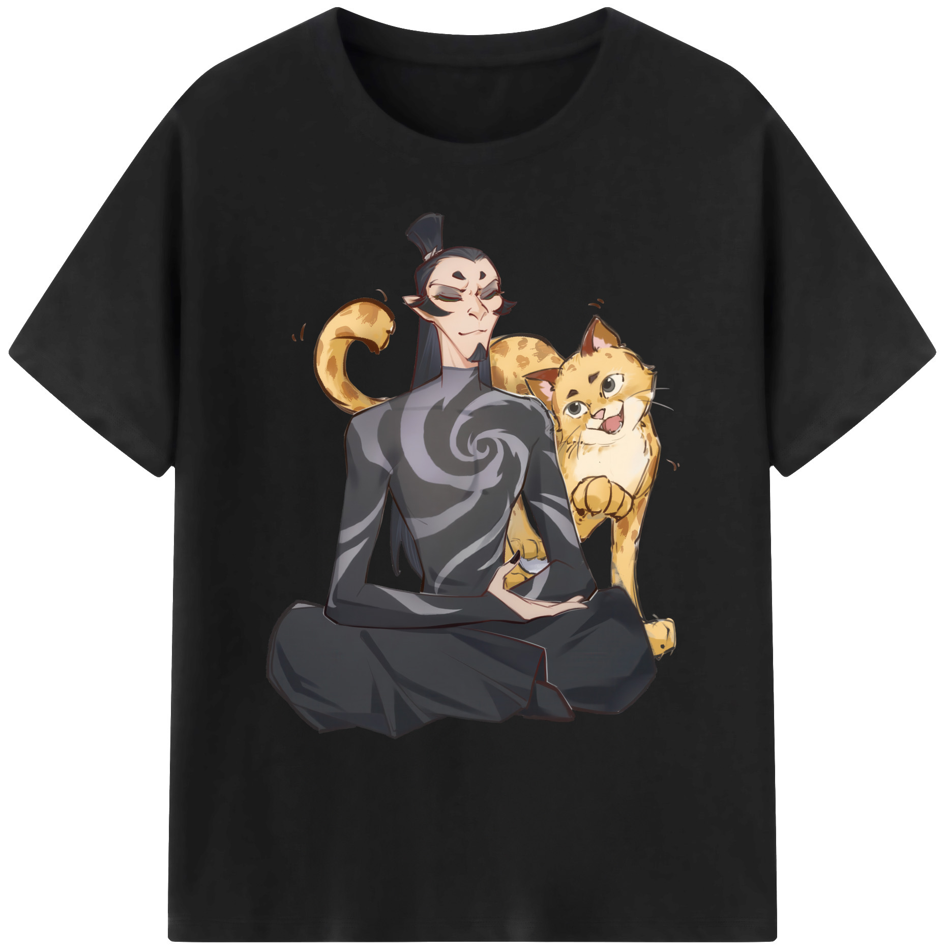 （画像用） Ne Zha 2 ナタ 魔童の大暴れ 綿100％ メンズ半袖Tシャツ｜肌触りやわらか＆通気性