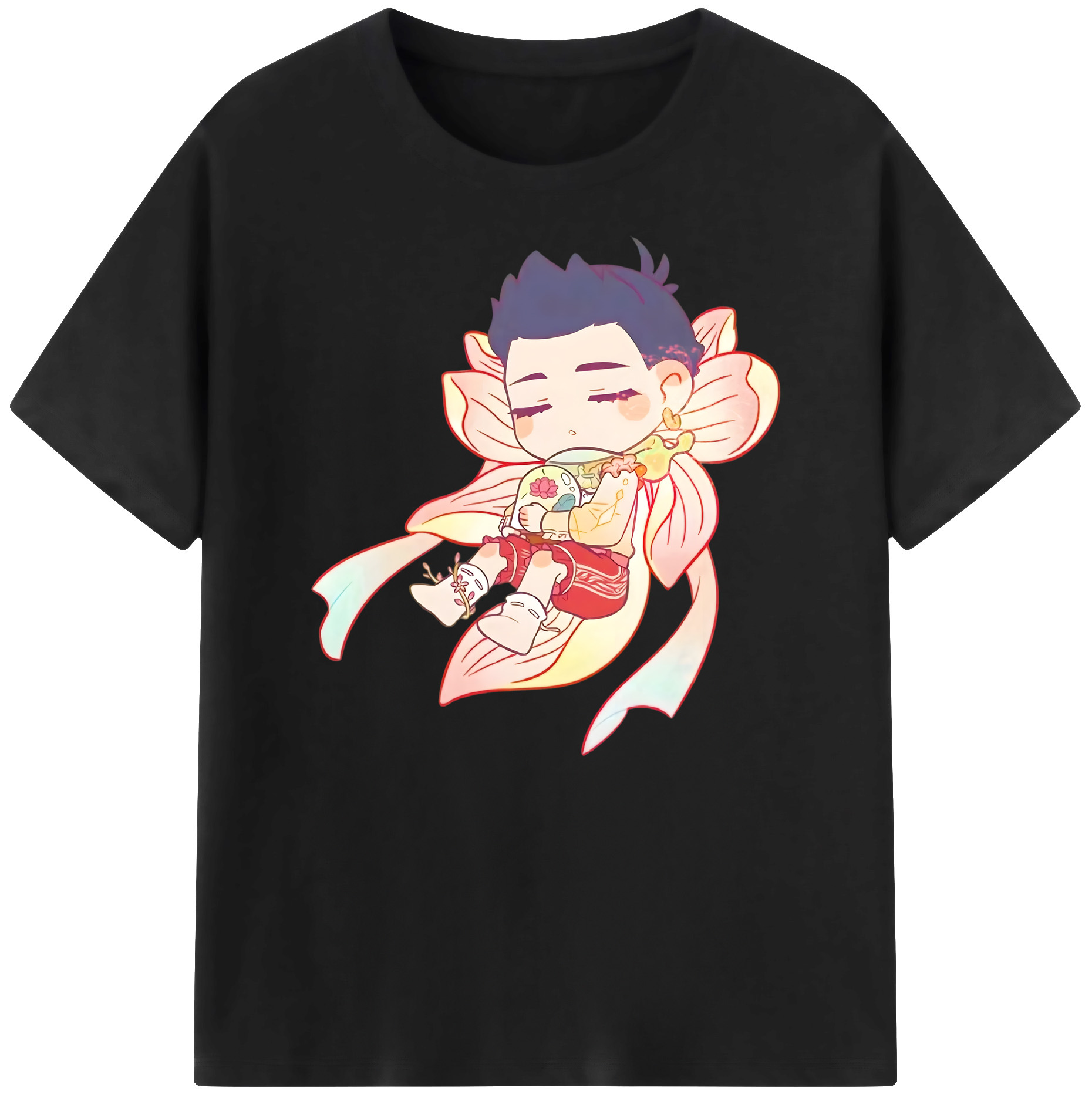 （画像用） Ne Zha 2 ナタ 魔童の大暴れ 綿100％ メンズ半袖Tシャツ｜肌触りやわらか＆通気性