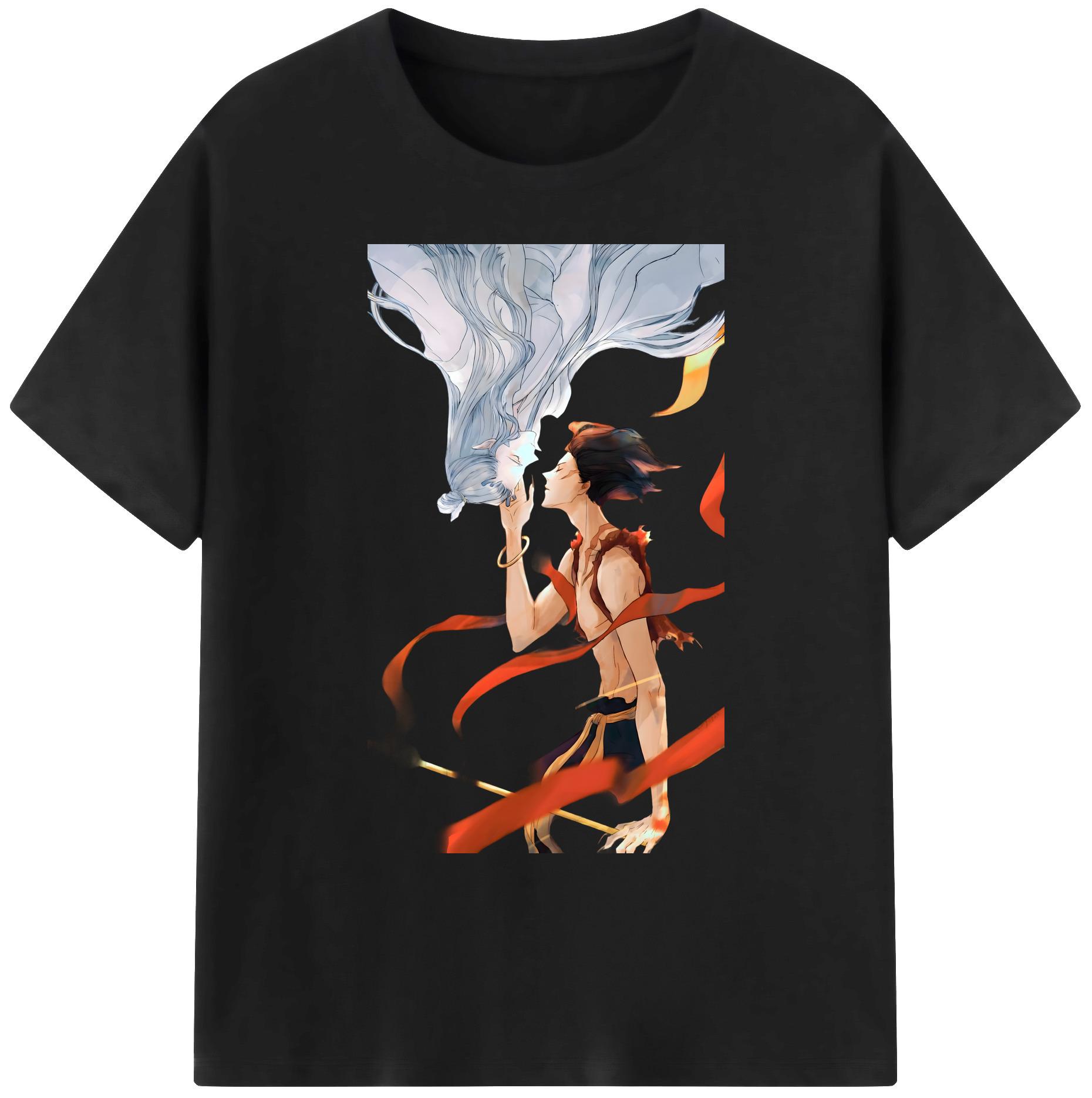 （画像用） Ne Zha 2 ナタ 魔童の大暴れ 綿100％ メンズ半袖Tシャツ｜肌触りやわらか＆通気性