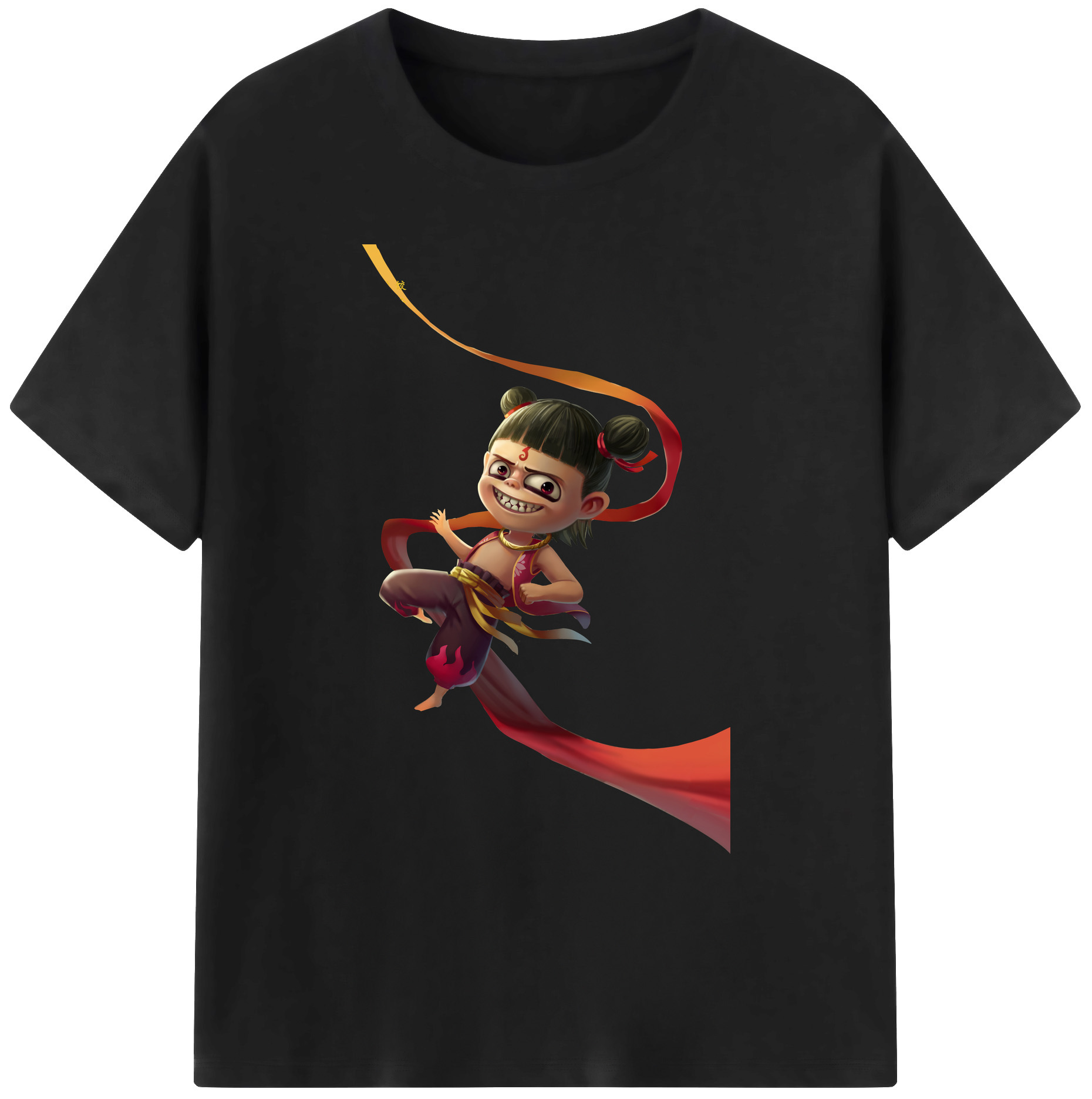 （画像用） Ne Zha 2 ナタ 魔童の大暴れ 綿100％ メンズ半袖Tシャツ｜肌触りやわらか＆通気性