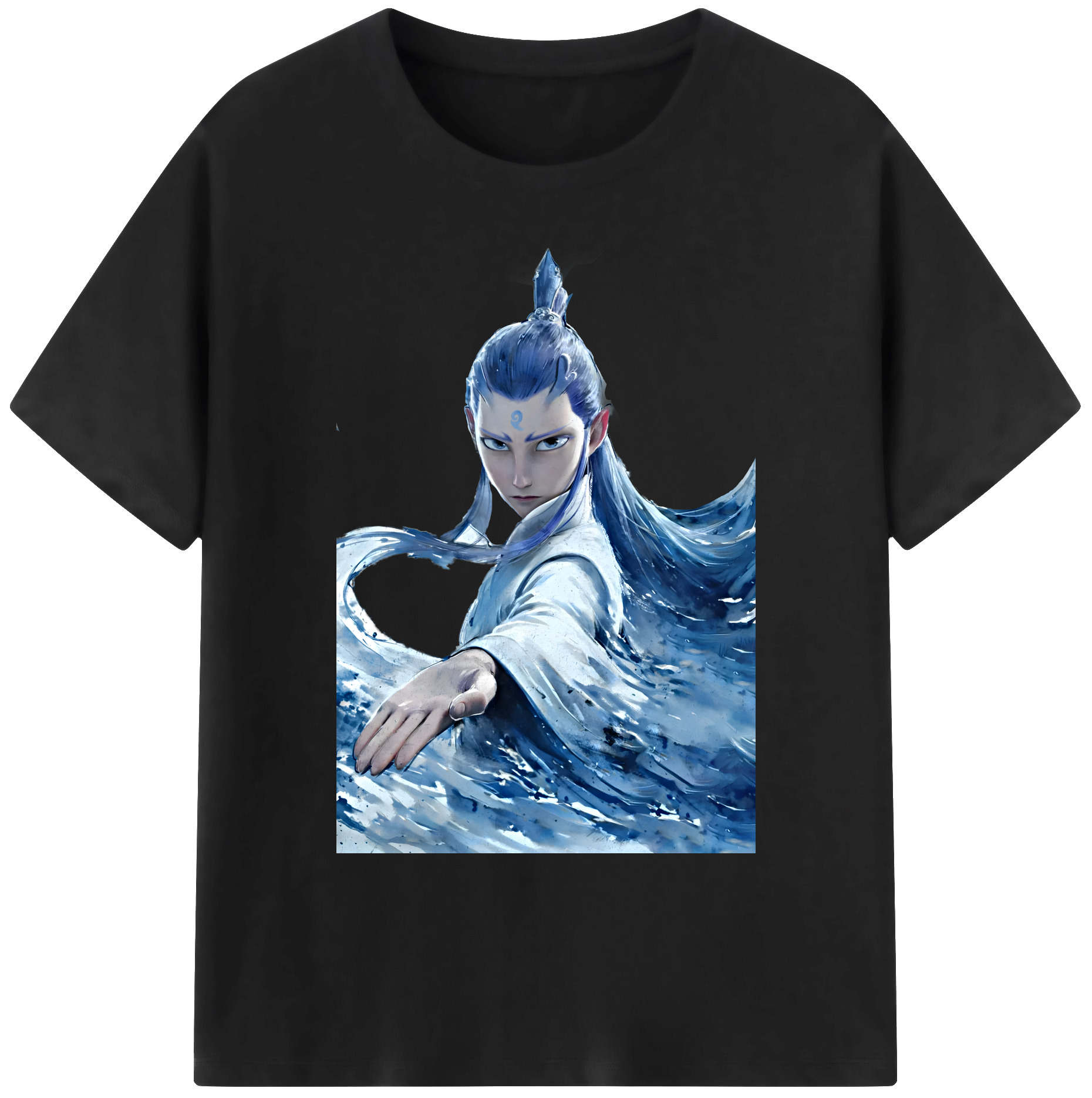 （画像用） Ne Zha 2 ナタ 魔童の大暴れ 綿100％ メンズ半袖Tシャツ｜肌触りやわらか＆通気性