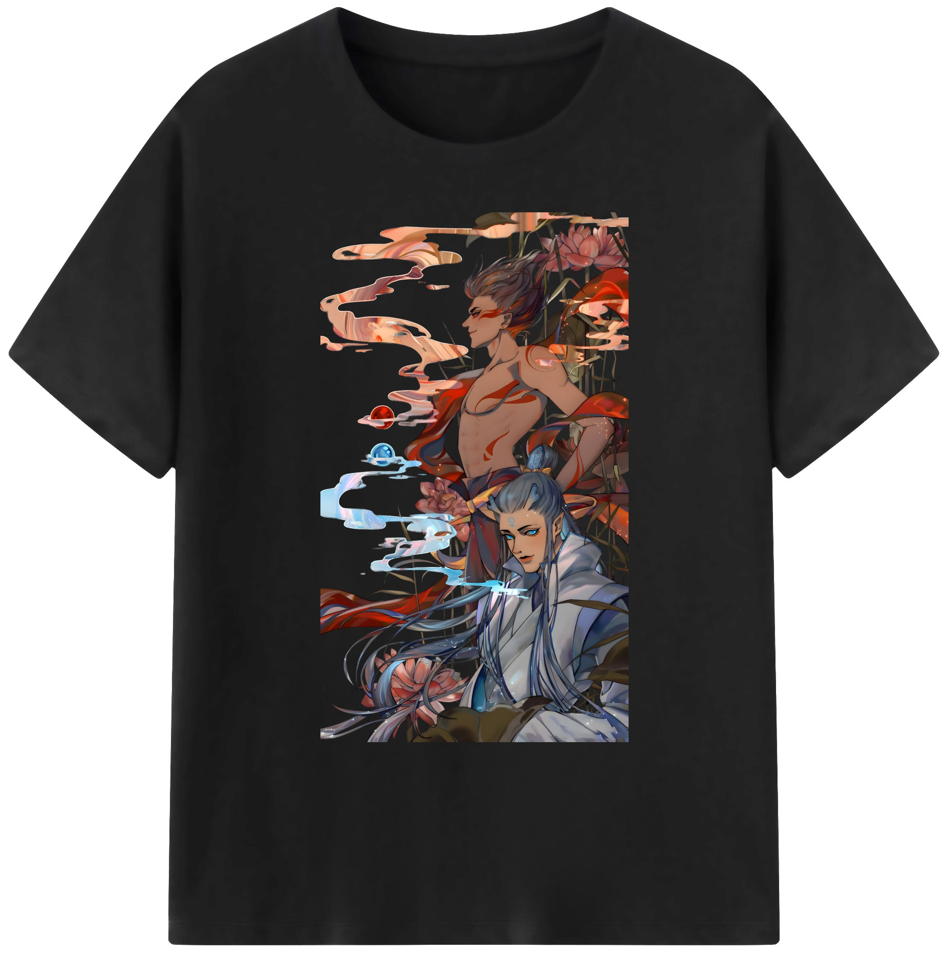 （画像用） Ne Zha 2 ナタ 魔童の大暴れ 綿100％ メンズ半袖Tシャツ｜肌触りやわらか＆通気性