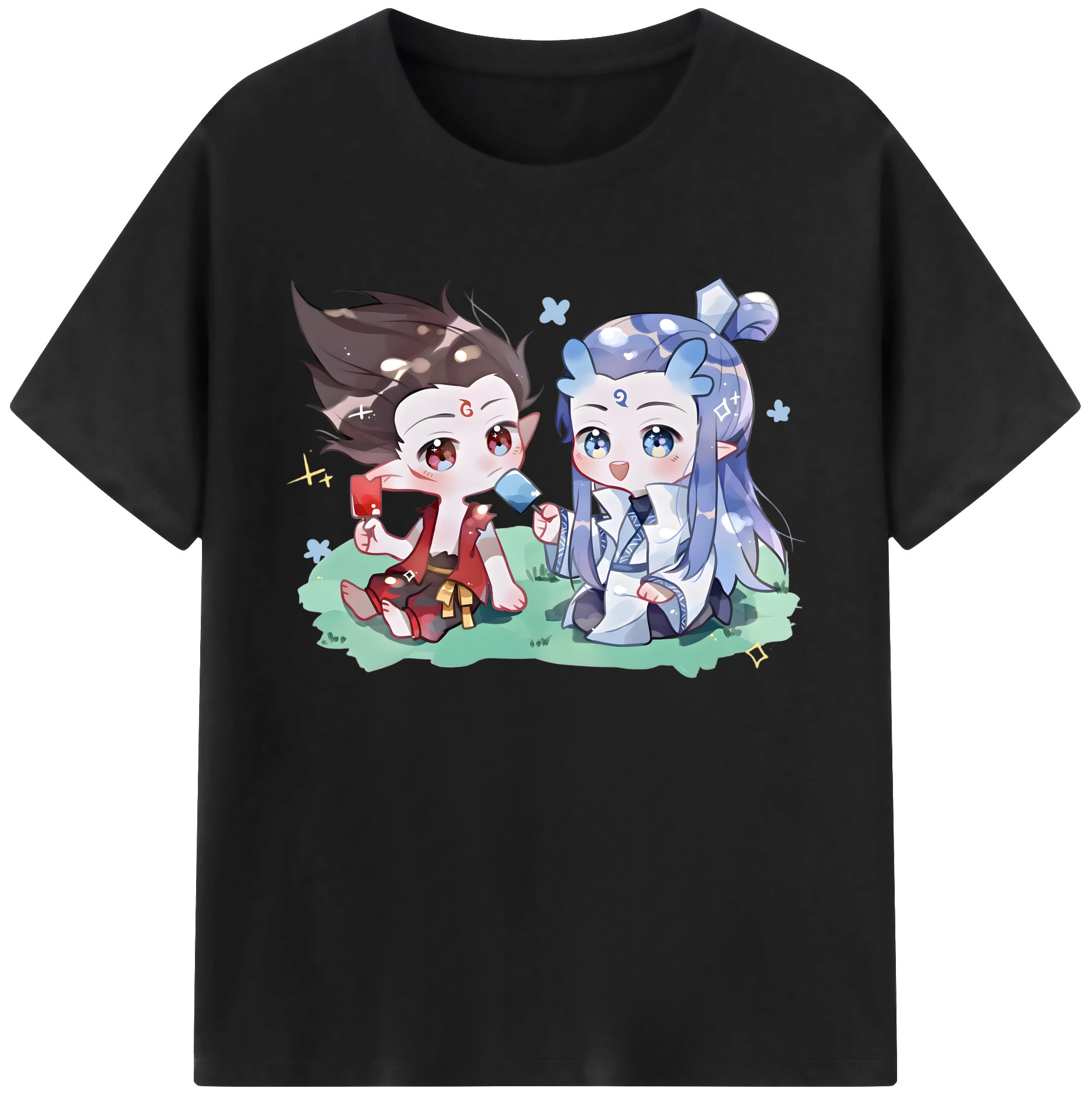 （画像用） Ne Zha 2 ナタ 魔童の大暴れ 綿100％ メンズ半袖Tシャツ｜肌触りやわらか＆通気性