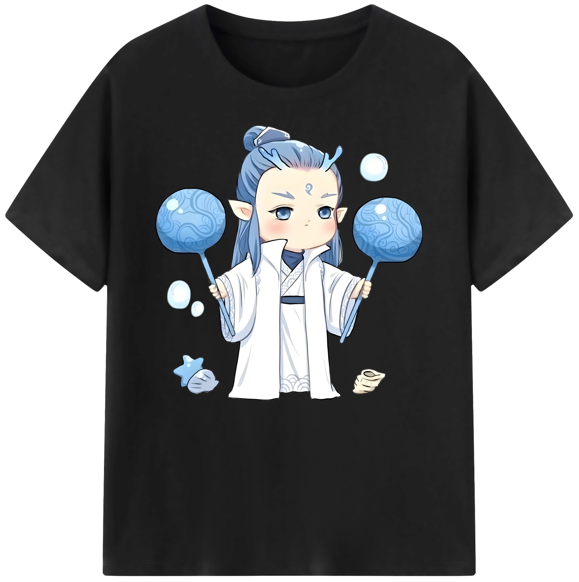 （画像用） Ne Zha 2 ナタ 魔童の大暴れ 綿100％ メンズ半袖Tシャツ｜肌触りやわらか＆通気性
