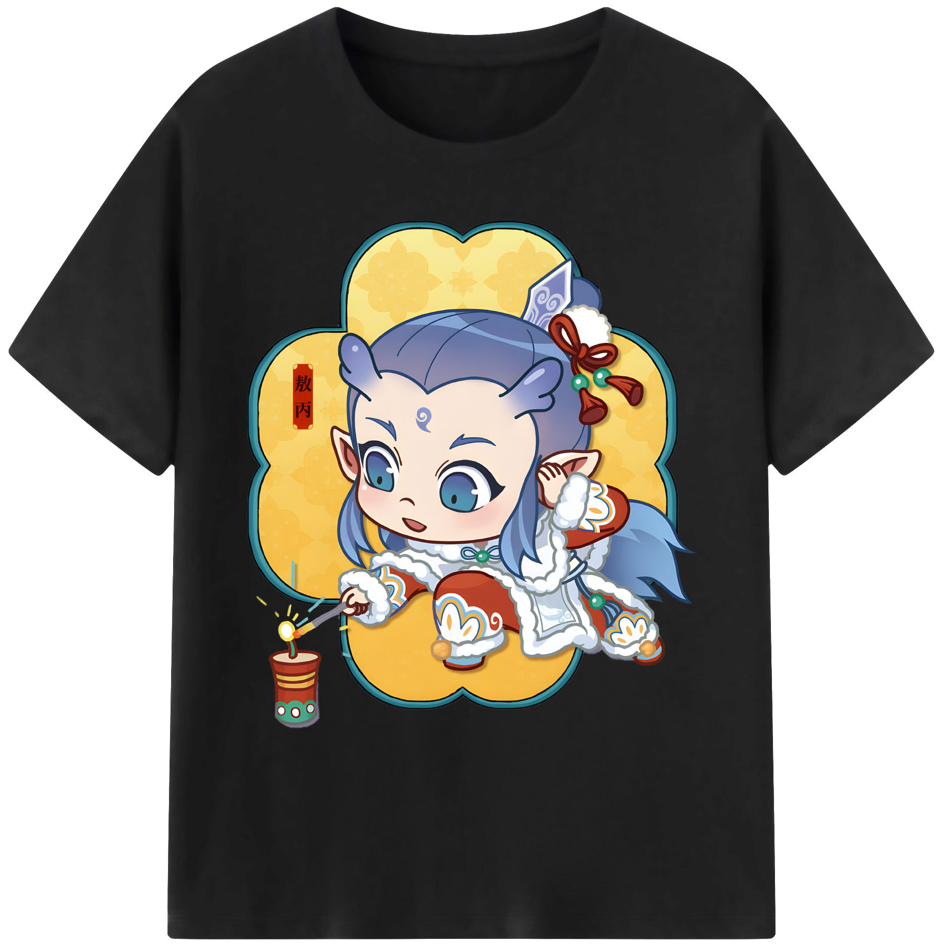 （画像用） Ne Zha 2 ナタ 魔童の大暴れ 綿100％ メンズ半袖Tシャツ｜肌触りやわらか＆通気性