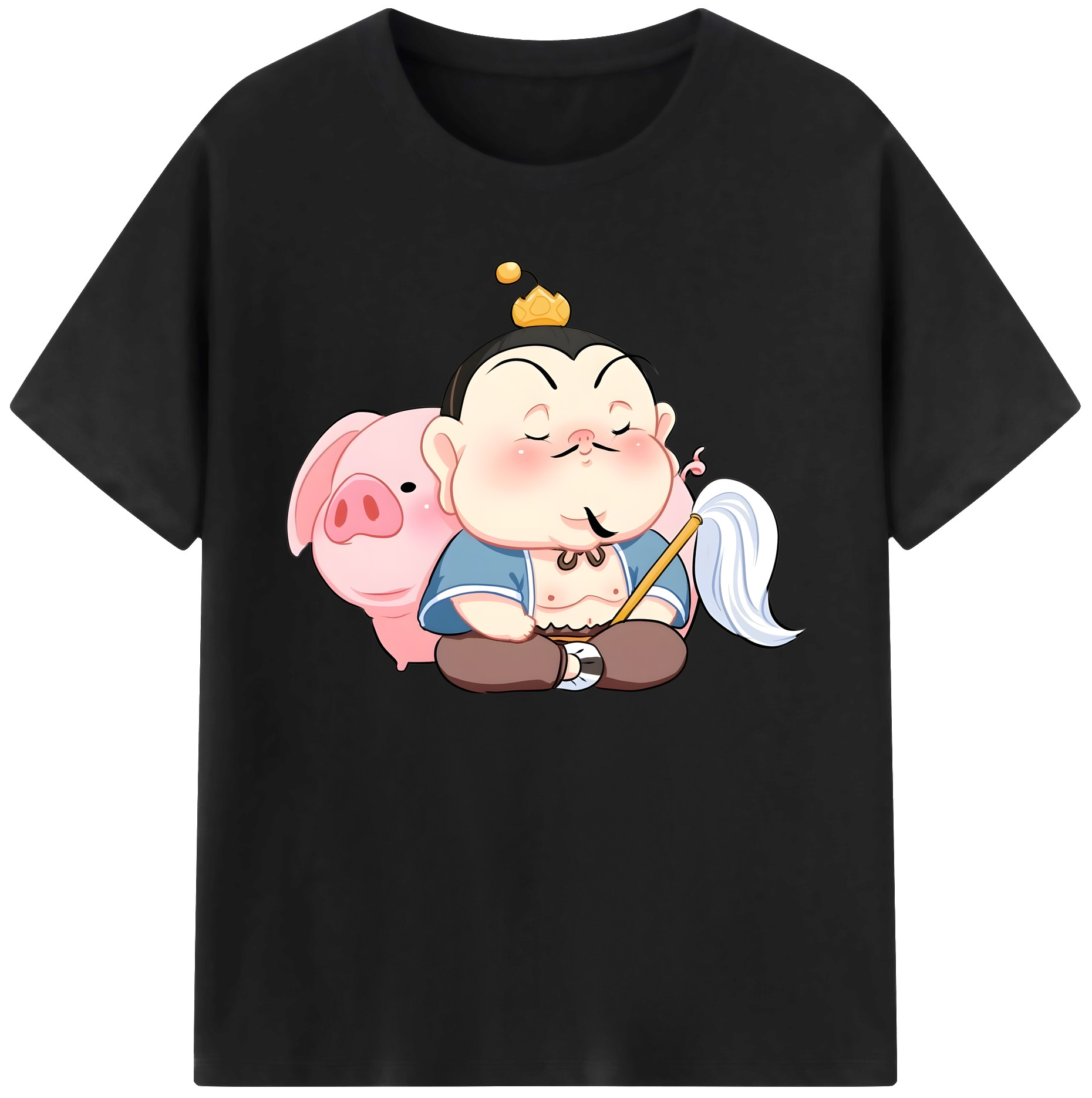 （画像用） Ne Zha 2 ナタ 魔童の大暴れ 綿100％ メンズ半袖Tシャツ｜肌触りやわらか＆通気性