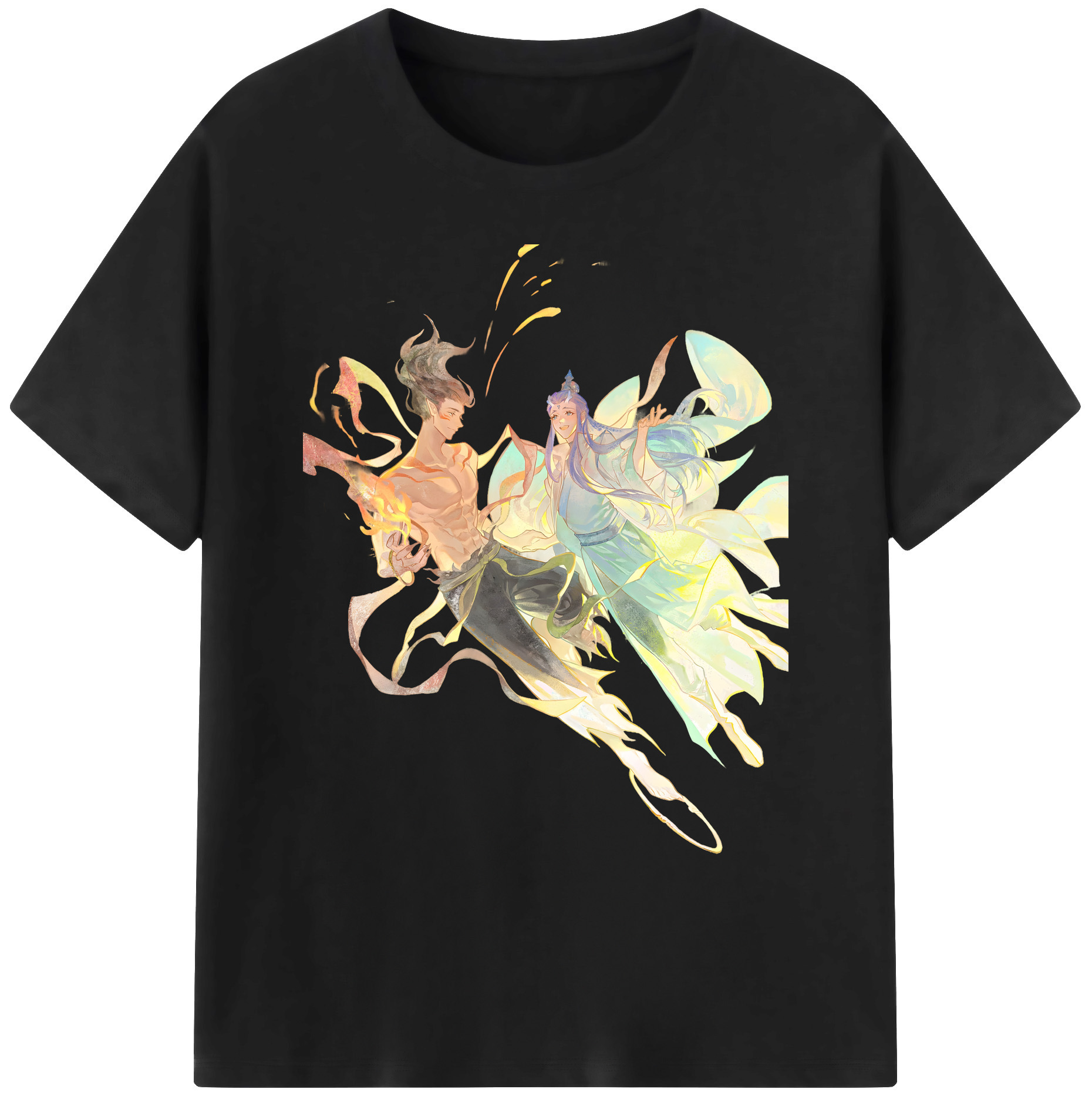 （画像用） Ne Zha 2 ナタ 魔童の大暴れ 綿100％ メンズ半袖Tシャツ｜肌触りやわらか＆通気性