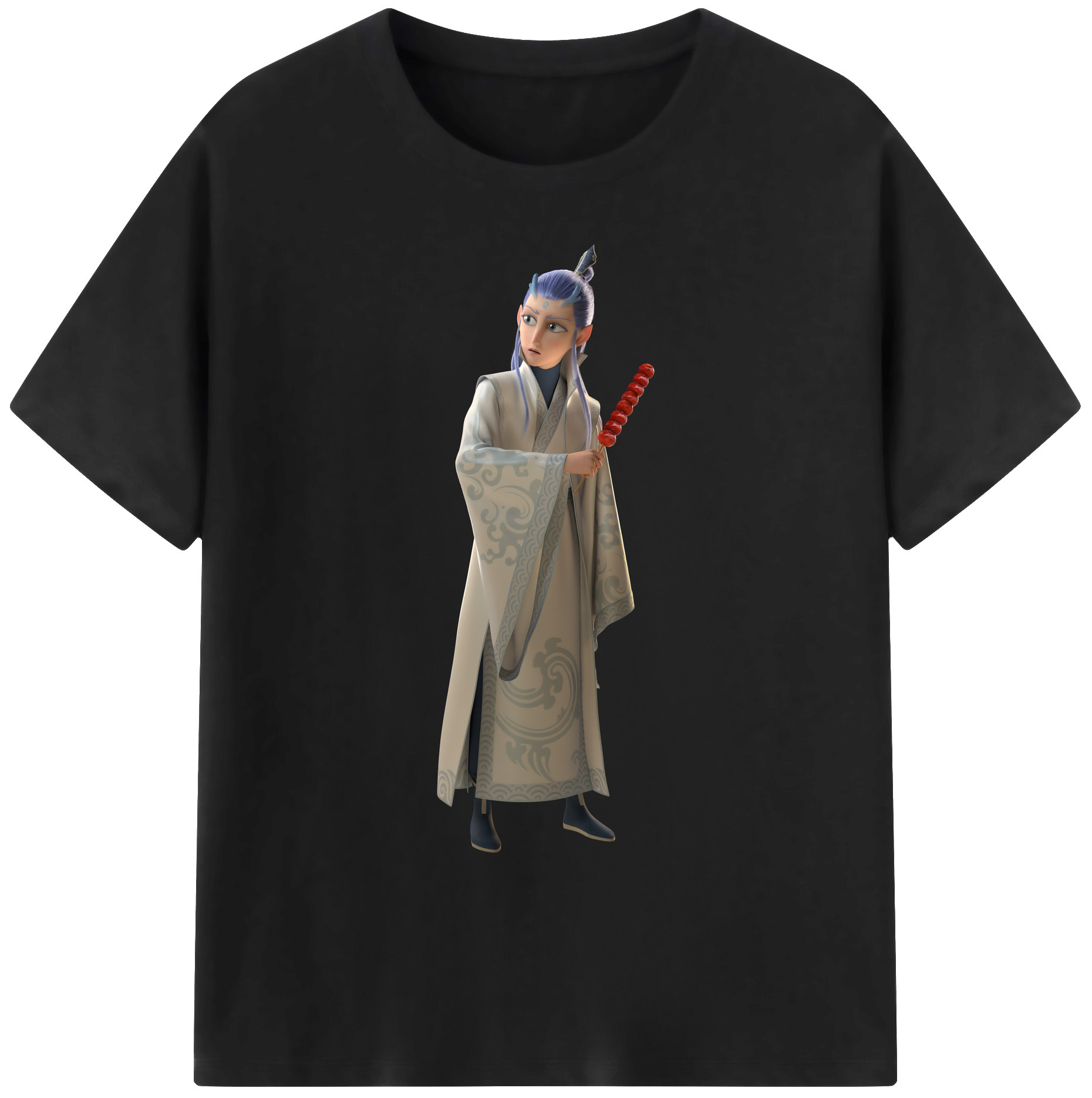 （画像用） Ne Zha 2 ナタ 魔童の大暴れ 綿100％ メンズ半袖Tシャツ｜肌触りやわらか＆通気性