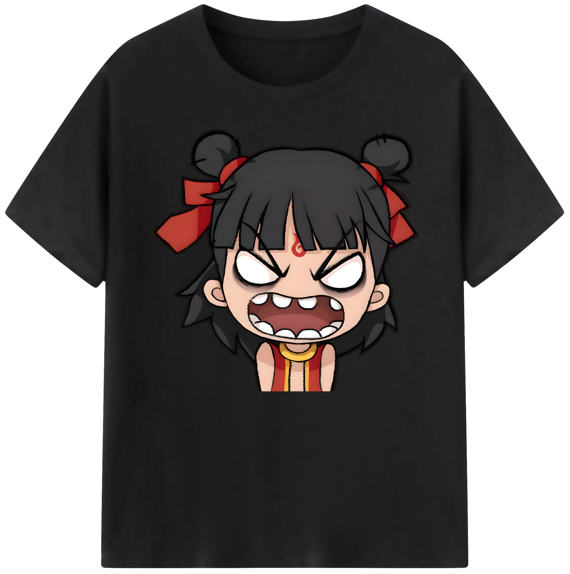 （画像用） Ne Zha 2 ナタ 魔童の大暴れ 綿100％ メンズ半袖Tシャツ｜肌触りやわらか＆通気性