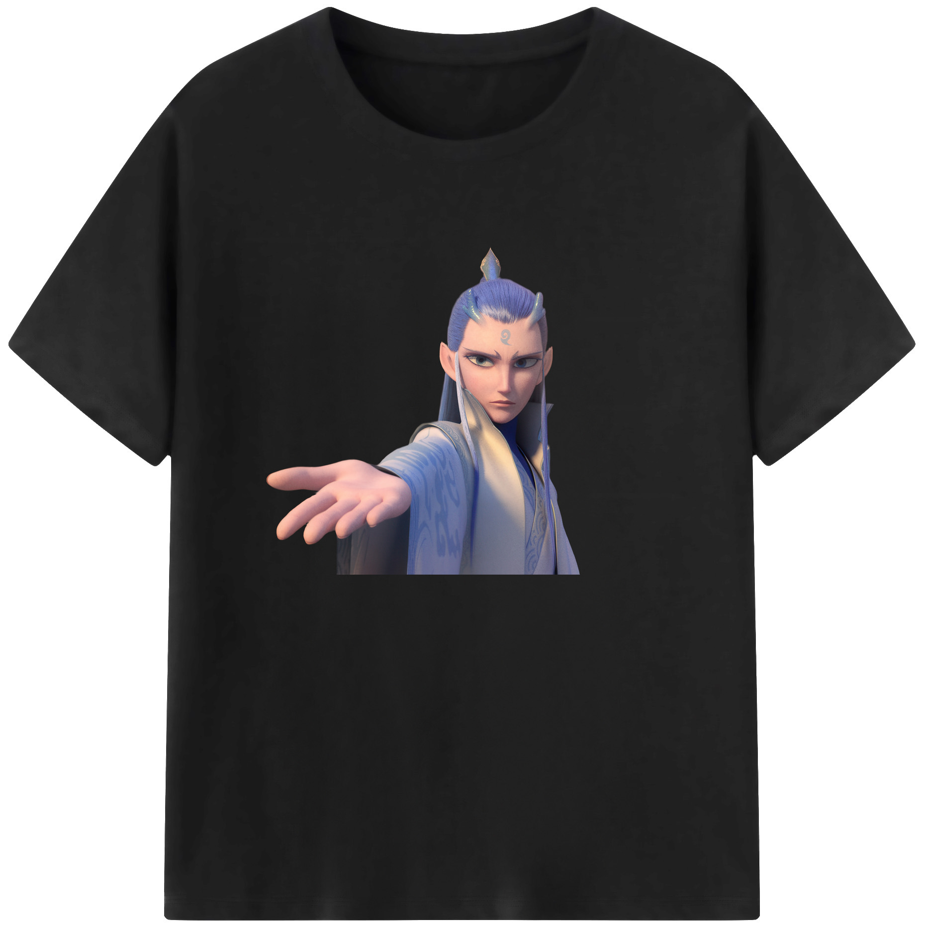 （画像用） Ne Zha 2 ナタ 魔童の大暴れ 綿100％ メンズ半袖Tシャツ｜肌触りやわらか＆通気性