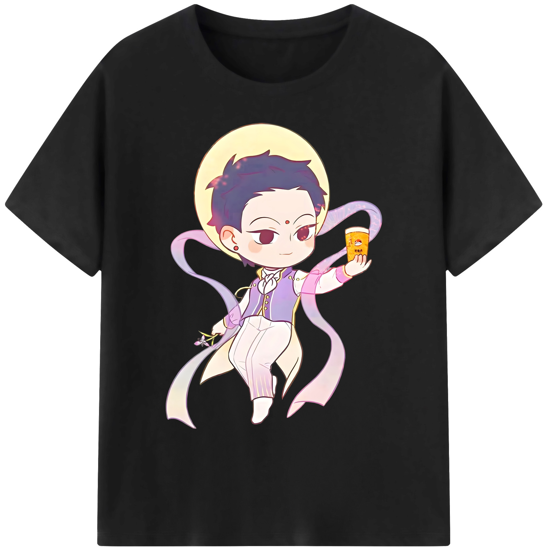 （画像用） Ne Zha 2 ナタ 魔童の大暴れ 綿100％ メンズ半袖Tシャツ｜肌触りやわらか＆通気性