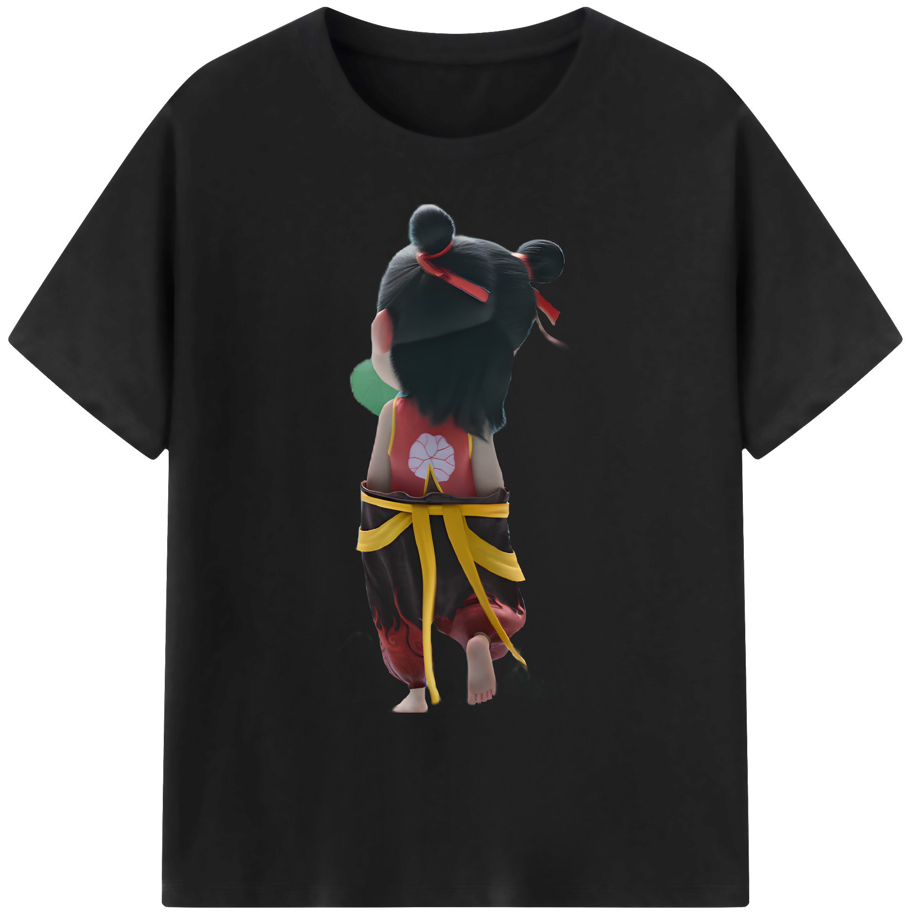 （画像用） Ne Zha 2 ナタ 魔童の大暴れ 綿100％ メンズ半袖Tシャツ｜肌触りやわらか＆通気性
