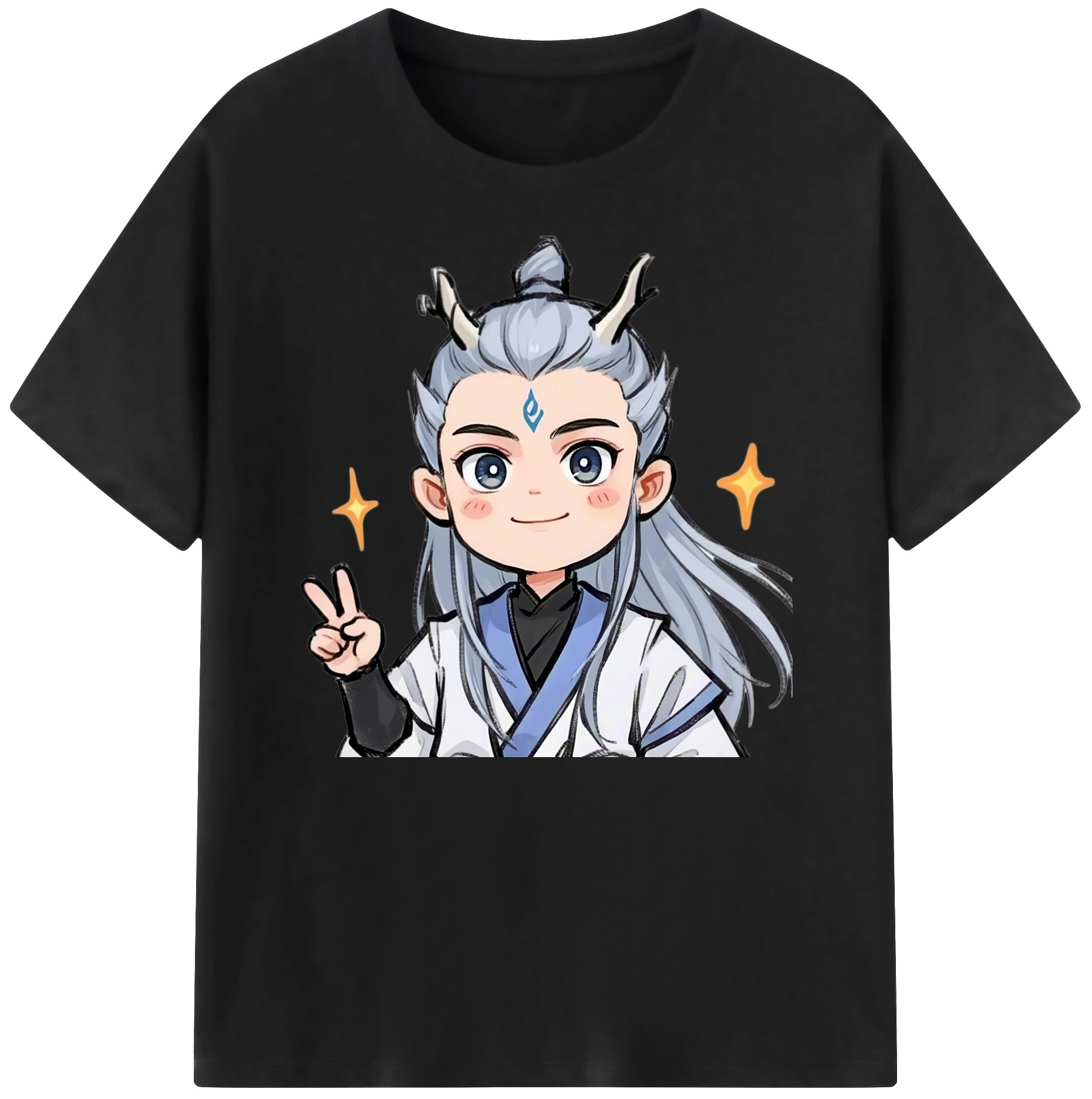 （画像用） Ne Zha 2 ナタ 魔童の大暴れ 綿100％ メンズ半袖Tシャツ｜肌触りやわらか＆通気性