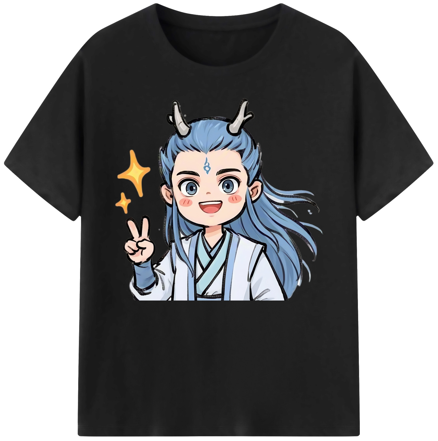 （画像用） Ne Zha 2 ナタ 魔童の大暴れ 綿100％ メンズ半袖Tシャツ｜肌触りやわらか＆通気性