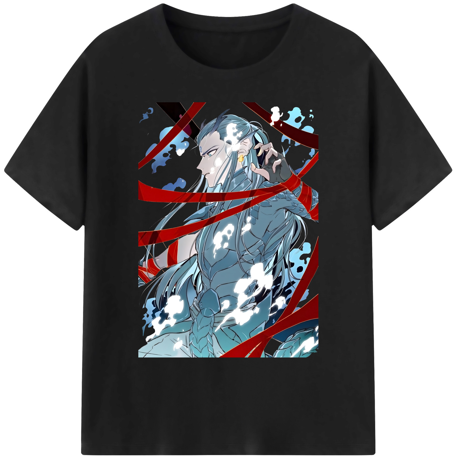 （画像用） Ne Zha 2 ナタ 魔童の大暴れ 綿100％ メンズ半袖Tシャツ｜肌触りやわらか＆通気性