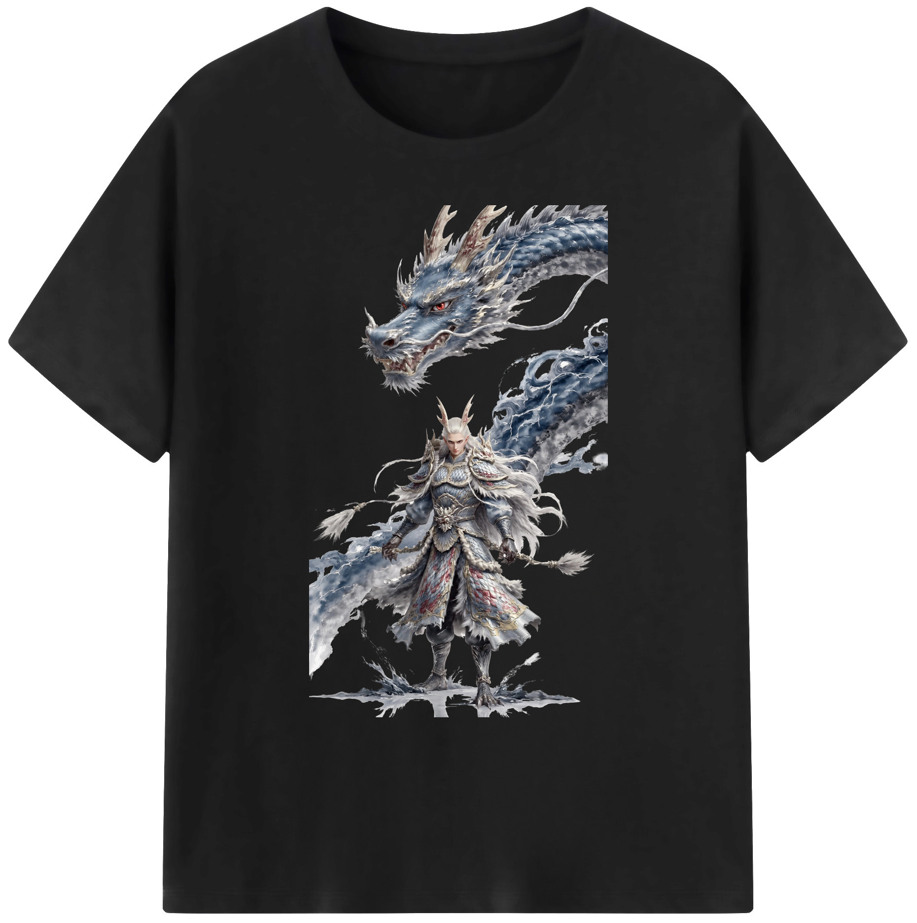 （画像用） Ne Zha 2 ナタ 魔童の大暴れ 綿100％ メンズ半袖Tシャツ｜肌触りやわらか＆通気性