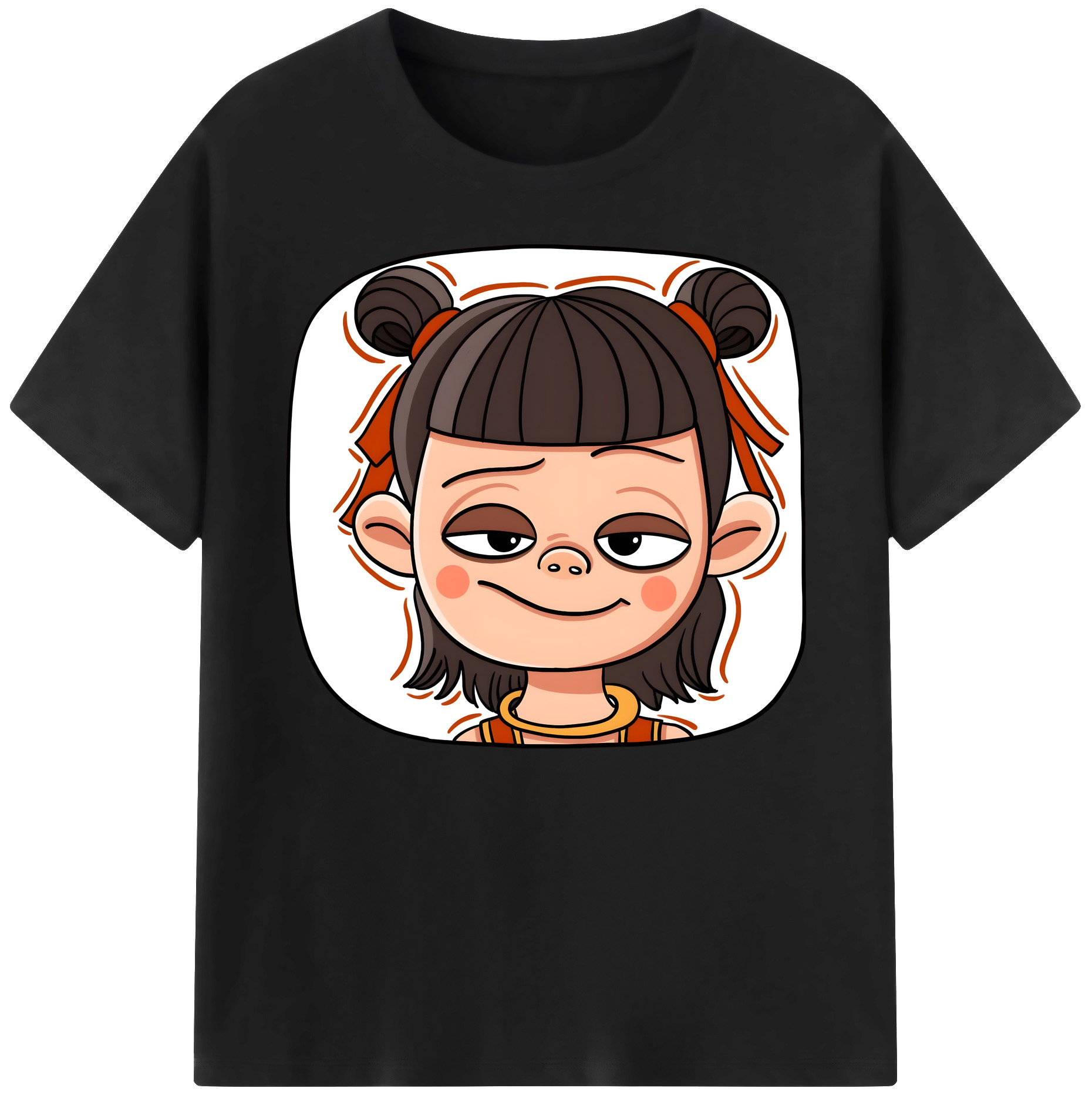 （画像用） Ne Zha 2 ナタ 魔童の大暴れ 綿100％ メンズ半袖Tシャツ｜肌触りやわらか＆通気性