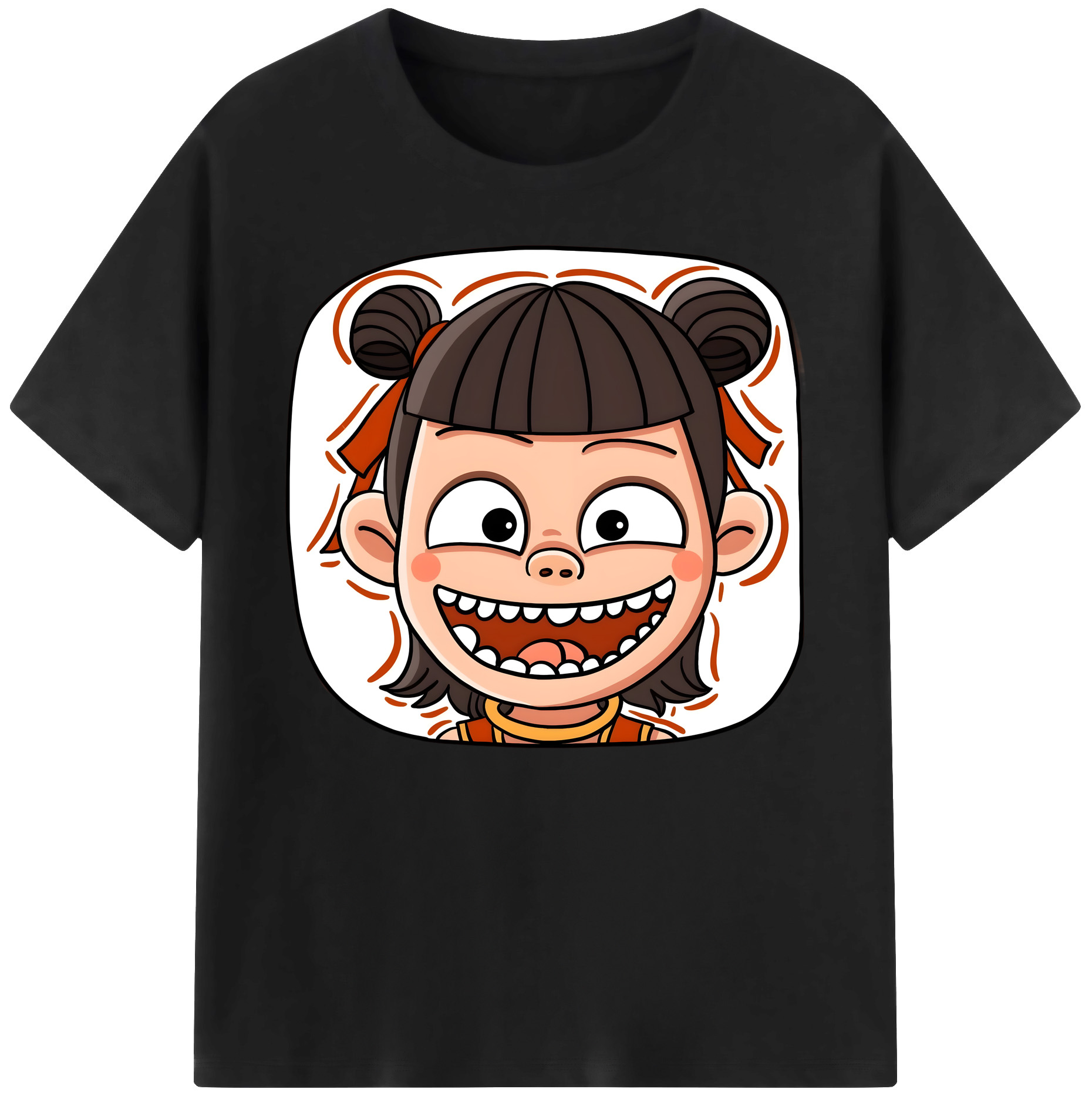 （画像用） Ne Zha 2 ナタ 魔童の大暴れ 綿100％ メンズ半袖Tシャツ｜肌触りやわらか＆通気性