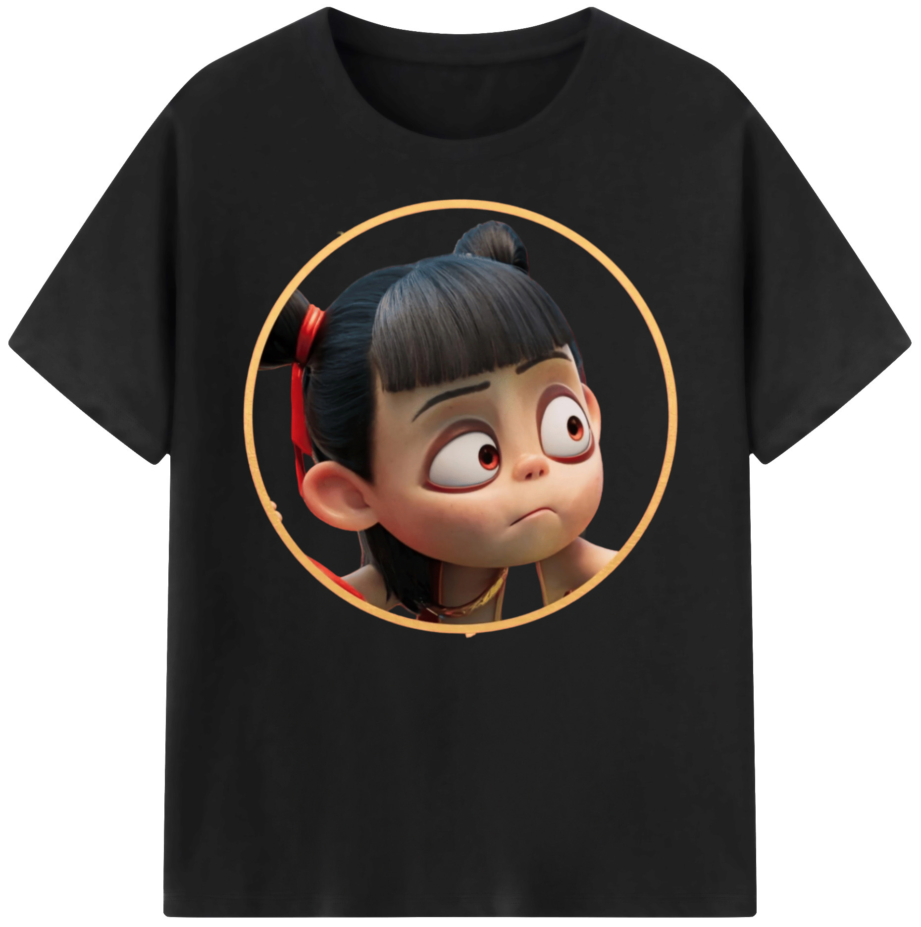 （画像用） Ne Zha 2 ナタ 魔童の大暴れ 綿100％ メンズ半袖Tシャツ｜肌触りやわらか＆通気性