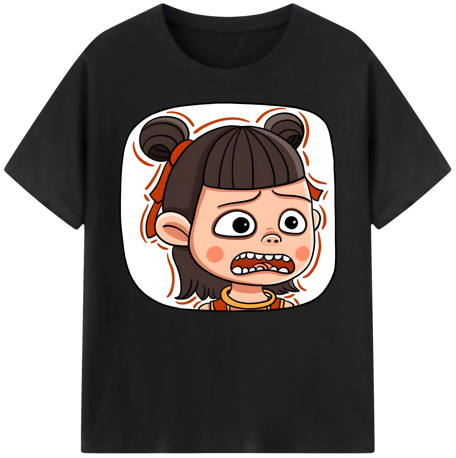 （画像用） Ne Zha 2 ナタ 魔童の大暴れ 綿100％ メンズ半袖Tシャツ｜肌触りやわらか＆通気性