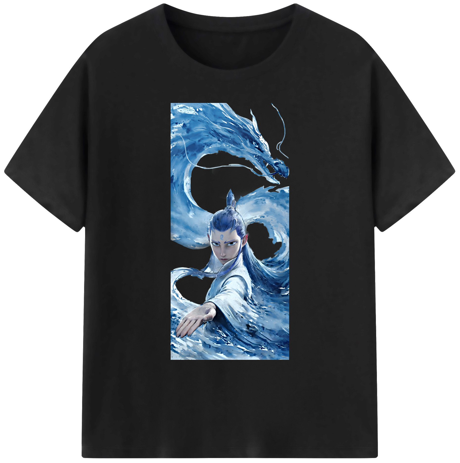 （画像用） Ne Zha 2 ナタ 魔童の大暴れ 綿100％ メンズ半袖Tシャツ｜肌触りやわらか＆通気性