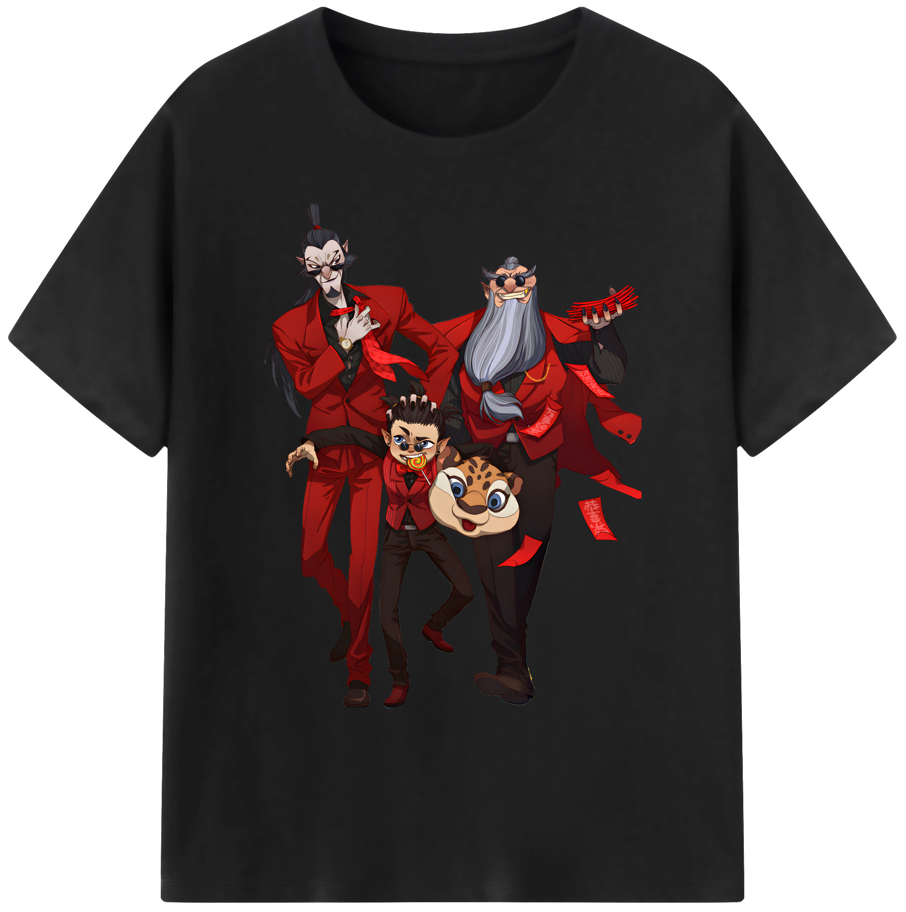 （画像用） Ne Zha 2 ナタ 魔童の大暴れ 綿100％ メンズ半袖Tシャツ｜肌触りやわらか＆通気性