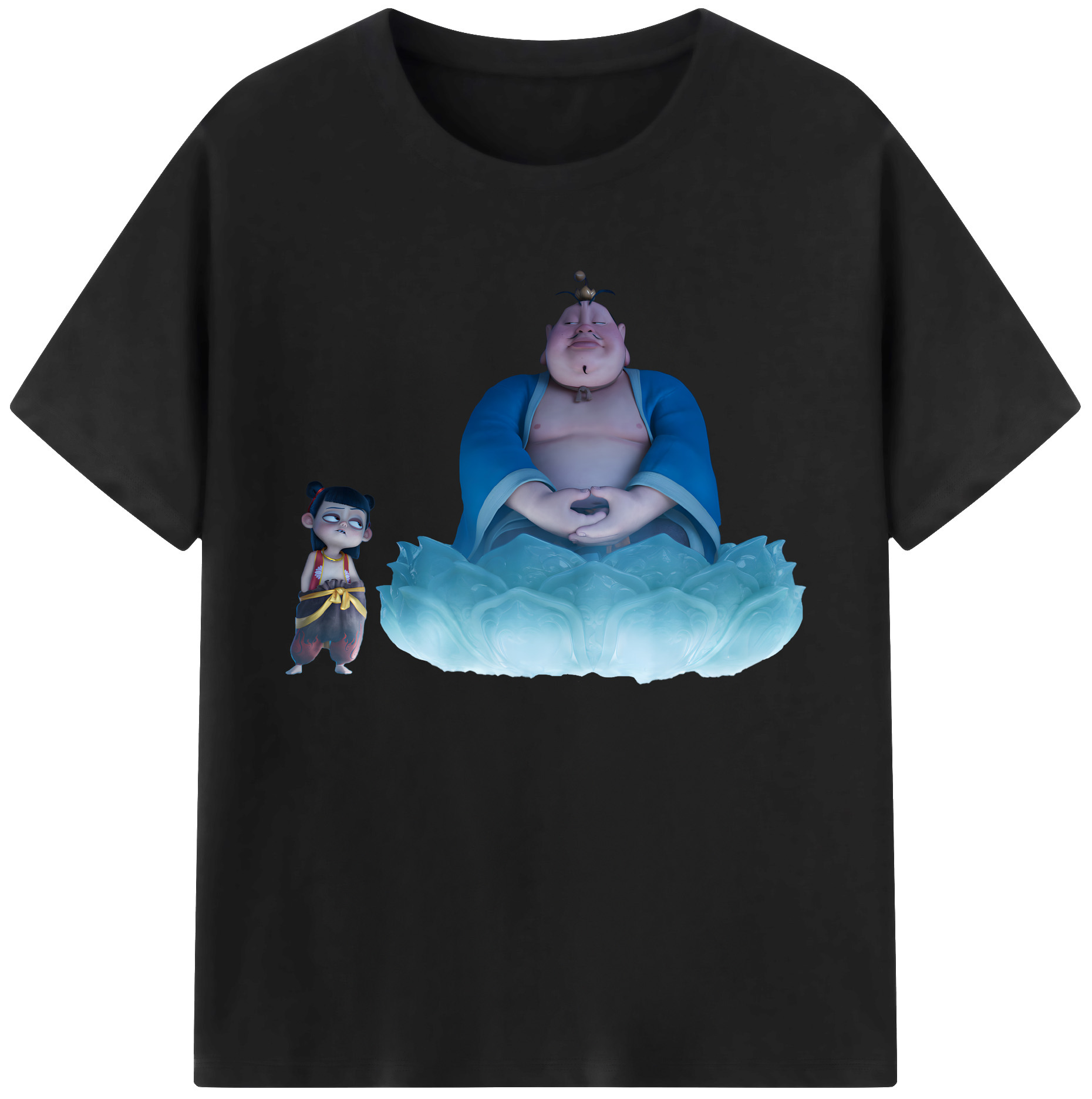 （画像用） Ne Zha 2 ナタ 魔童の大暴れ 綿100％ メンズ半袖Tシャツ｜肌触りやわらか＆通気性