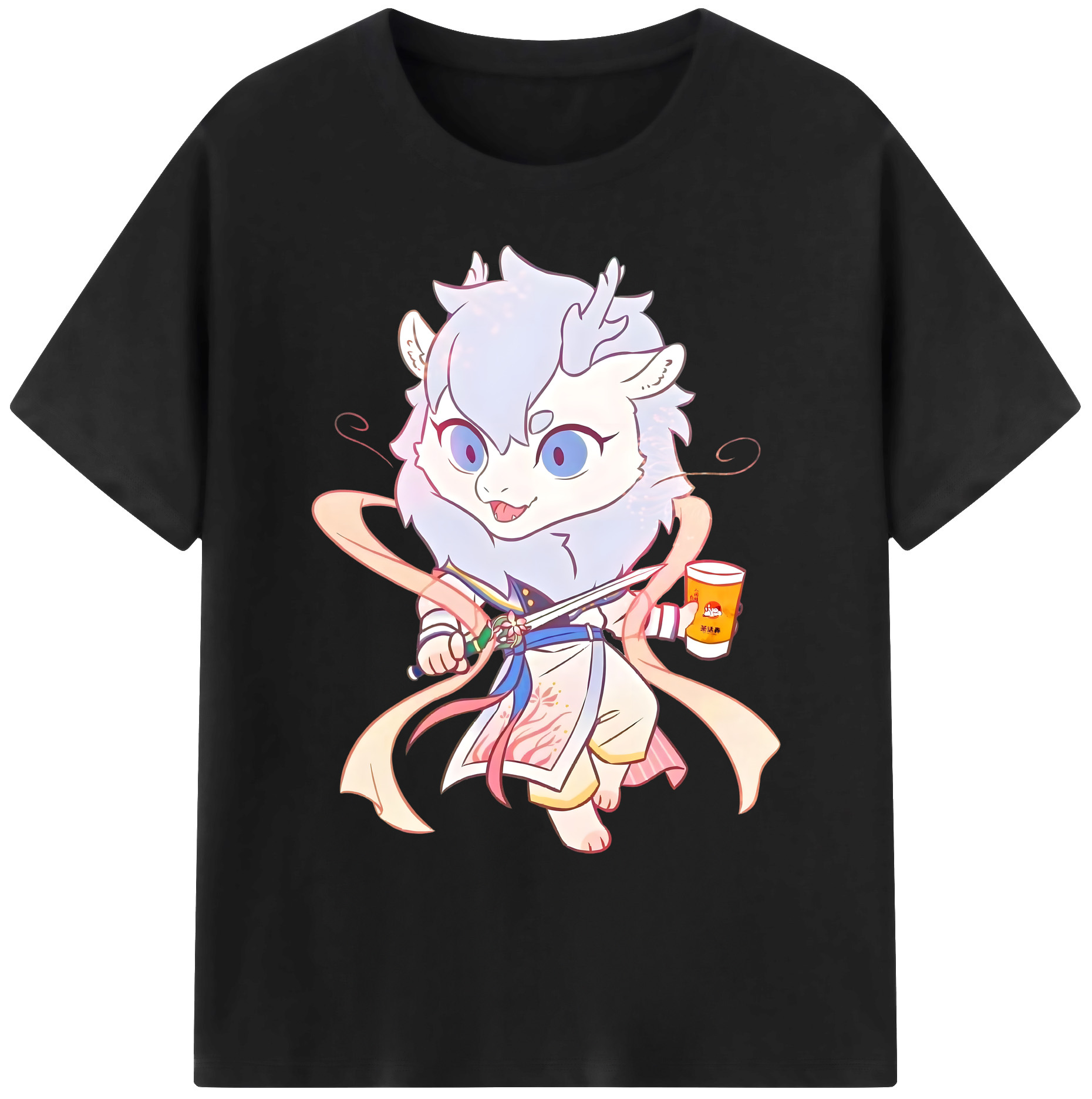 （画像用） Ne Zha 2 ナタ 魔童の大暴れ 綿100％ メンズ半袖Tシャツ｜肌触りやわらか＆通気性