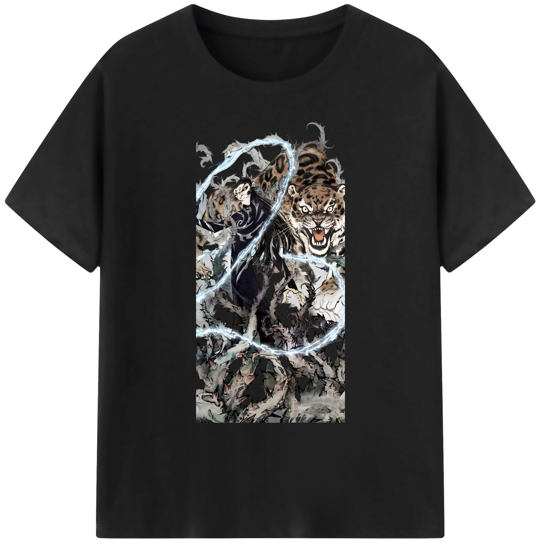 （画像用） Ne Zha 2 ナタ 魔童の大暴れ 綿100％ メンズ半袖Tシャツ｜肌触りやわらか＆通気性