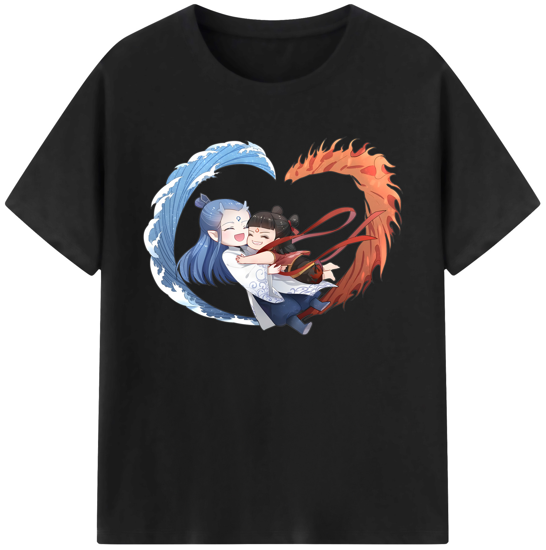 （画像用） Ne Zha 2 ナタ 魔童の大暴れ 綿100％ メンズ半袖Tシャツ｜肌触りやわらか＆通気性