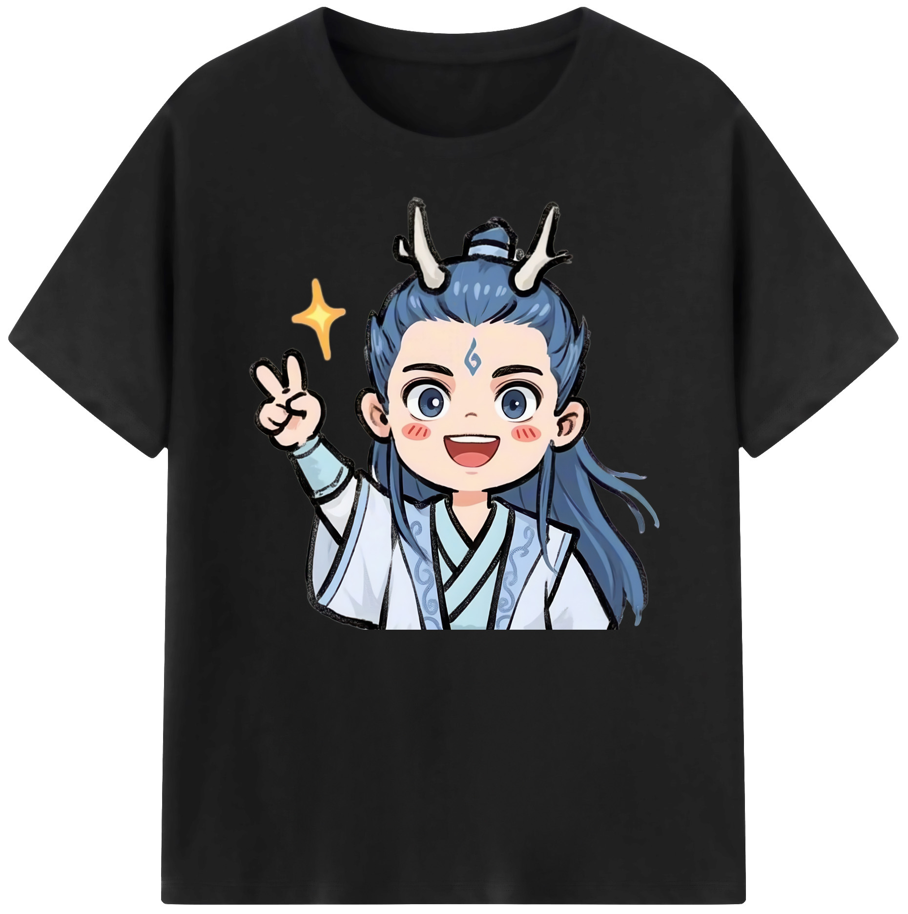 （画像用） Ne Zha 2 ナタ 魔童の大暴れ 綿100％ メンズ半袖Tシャツ｜肌触りやわらか＆通気性