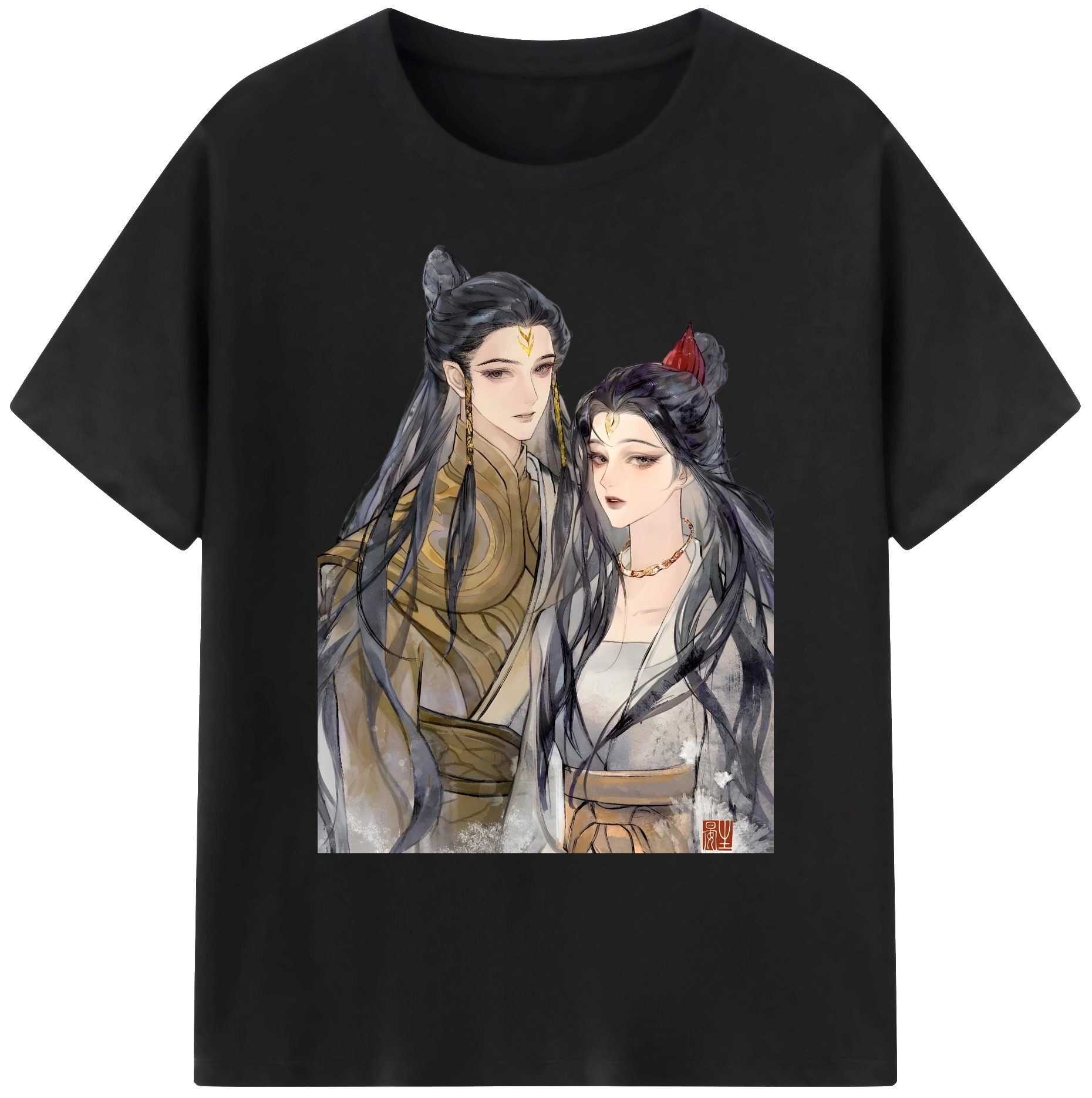 （画像用） Ne Zha 2 ナタ 魔童の大暴れ 綿100％ メンズ半袖Tシャツ｜肌触りやわらか＆通気性