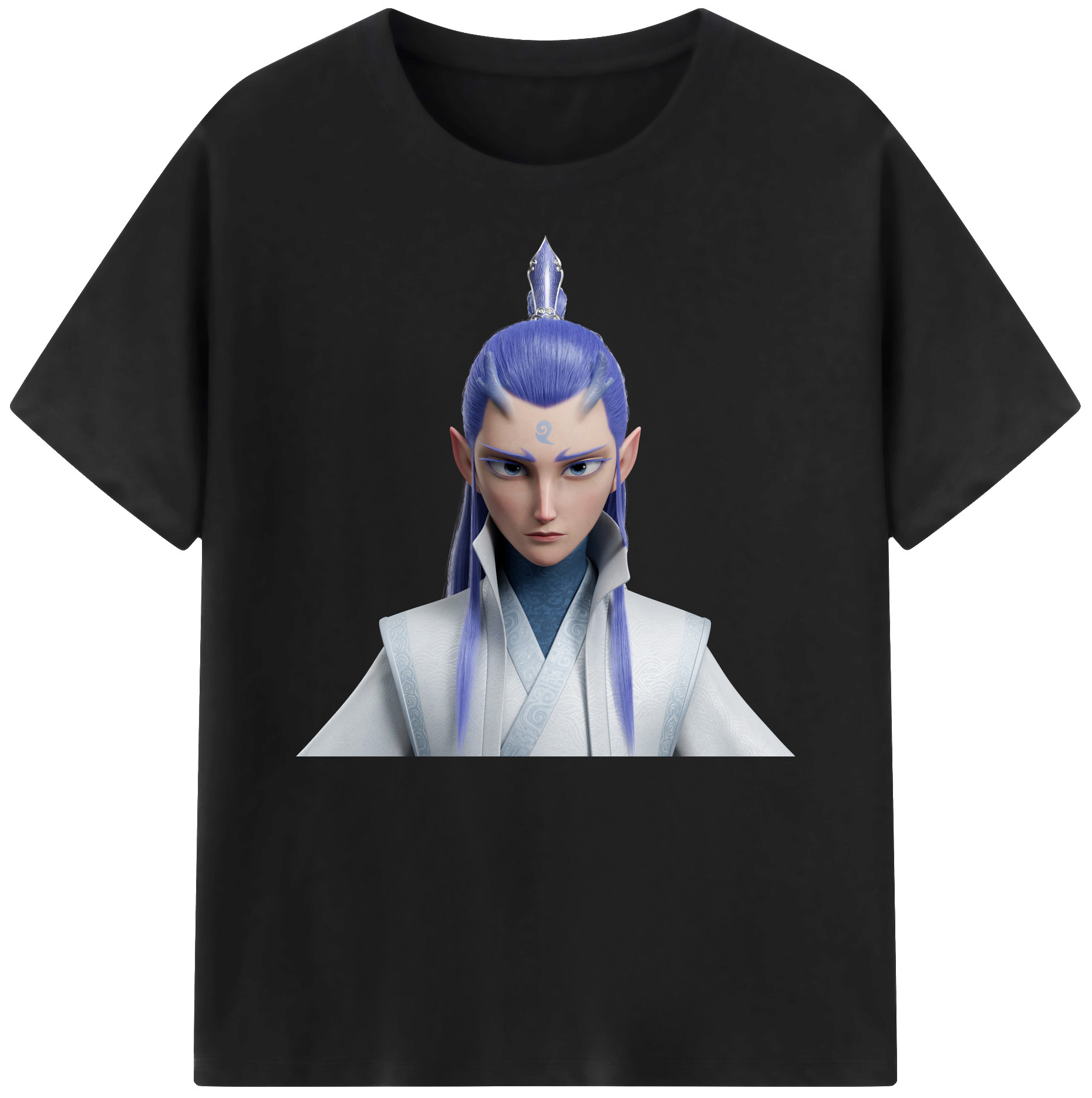 （画像用） Ne Zha 2 ナタ 魔童の大暴れ 綿100％ メンズ半袖Tシャツ｜肌触りやわらか＆通気性