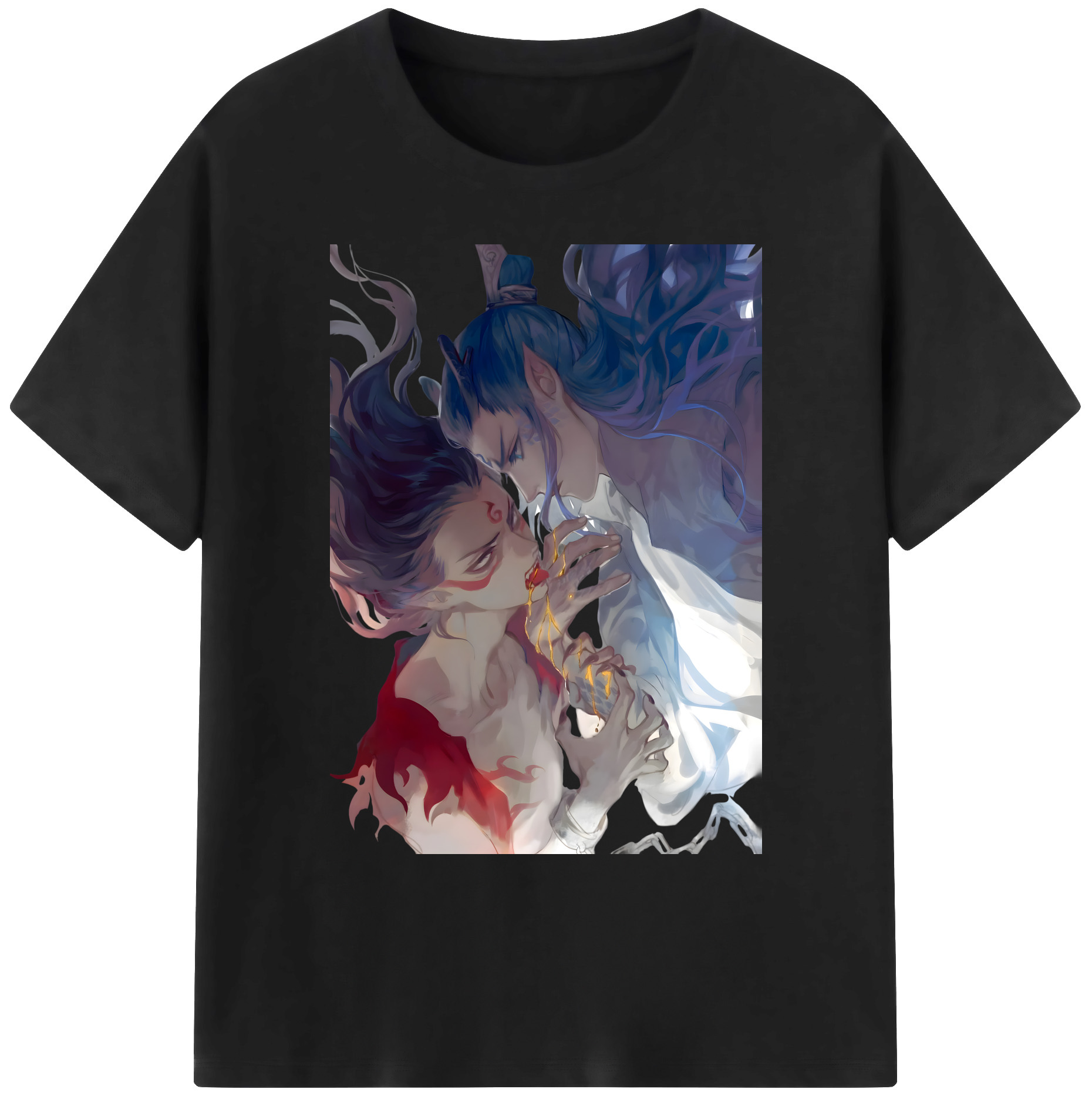 （画像用） Ne Zha 2 ナタ 魔童の大暴れ 綿100％ メンズ半袖Tシャツ｜肌触りやわらか＆通気性