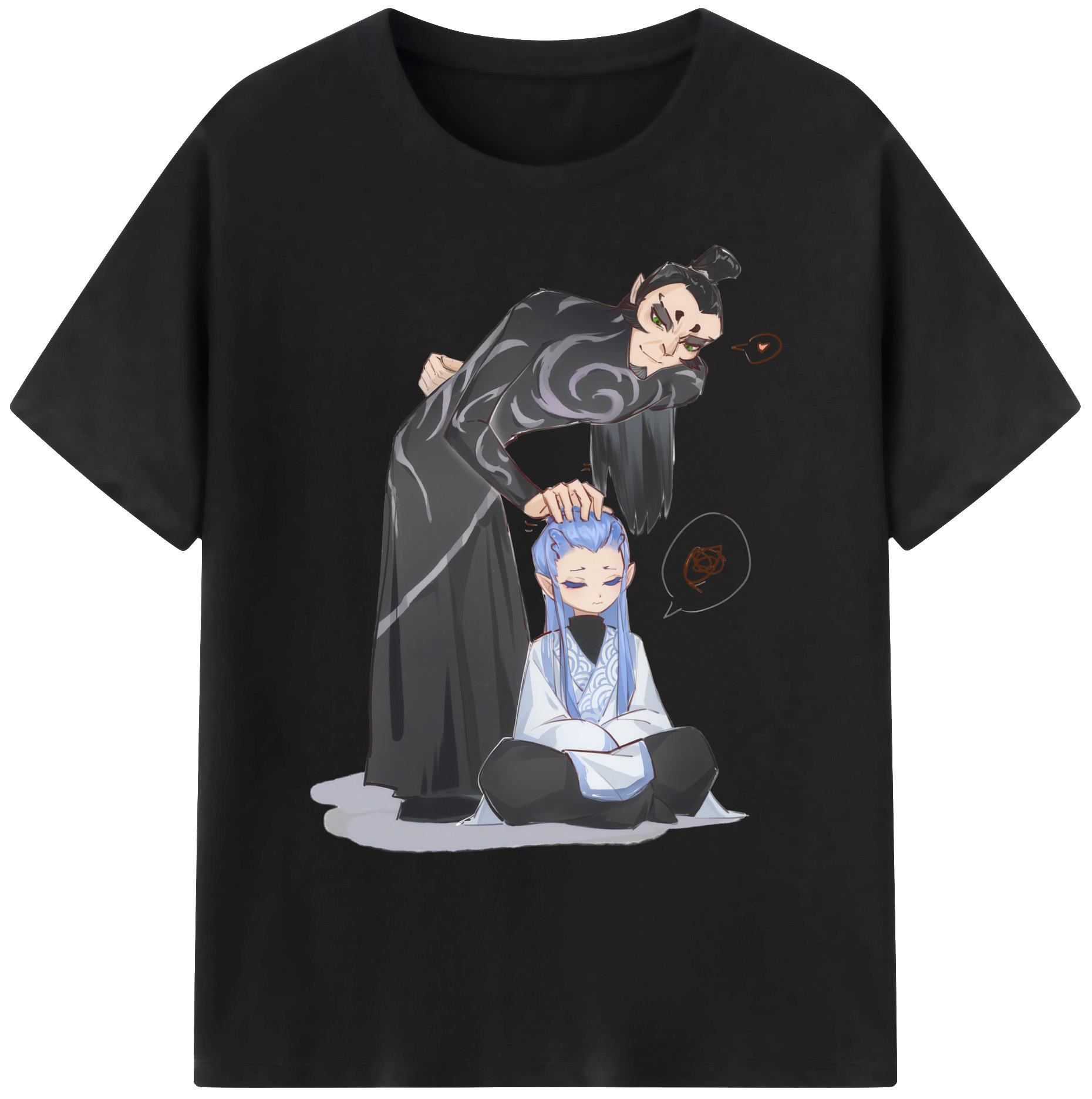 （画像用） Ne Zha 2 ナタ 魔童の大暴れ 綿100％ メンズ半袖Tシャツ｜肌触りやわらか＆通気性
