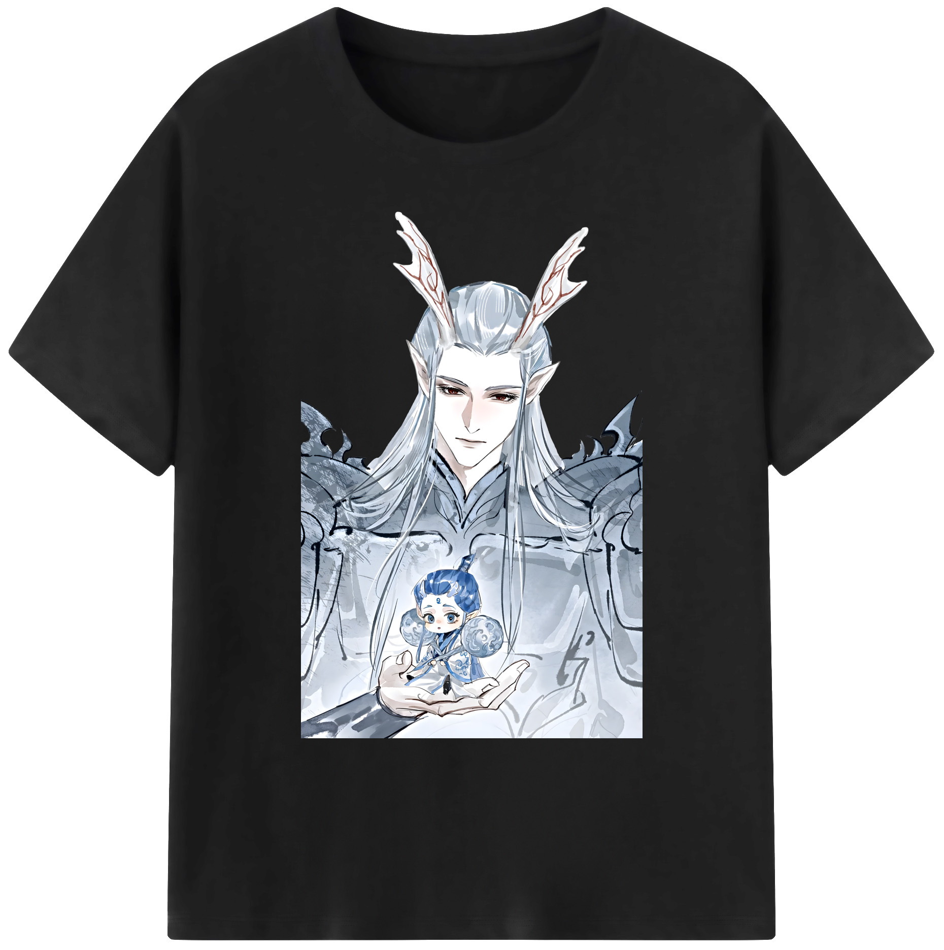 （画像用） Ne Zha 2 ナタ 魔童の大暴れ 綿100％ メンズ半袖Tシャツ｜肌触りやわらか＆通気性