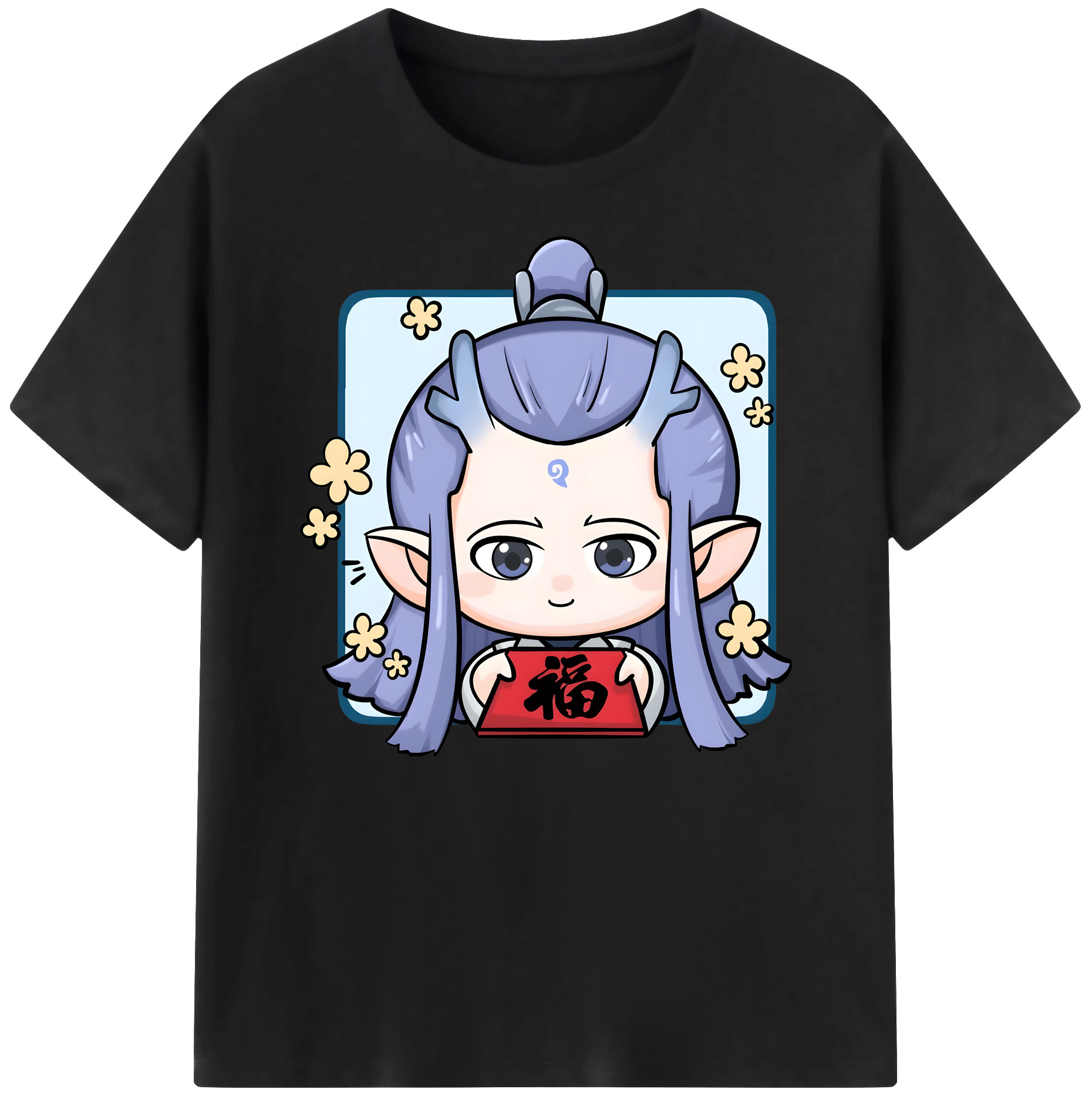 （画像用） Ne Zha 2 ナタ 魔童の大暴れ 綿100％ メンズ半袖Tシャツ｜肌触りやわらか＆通気性