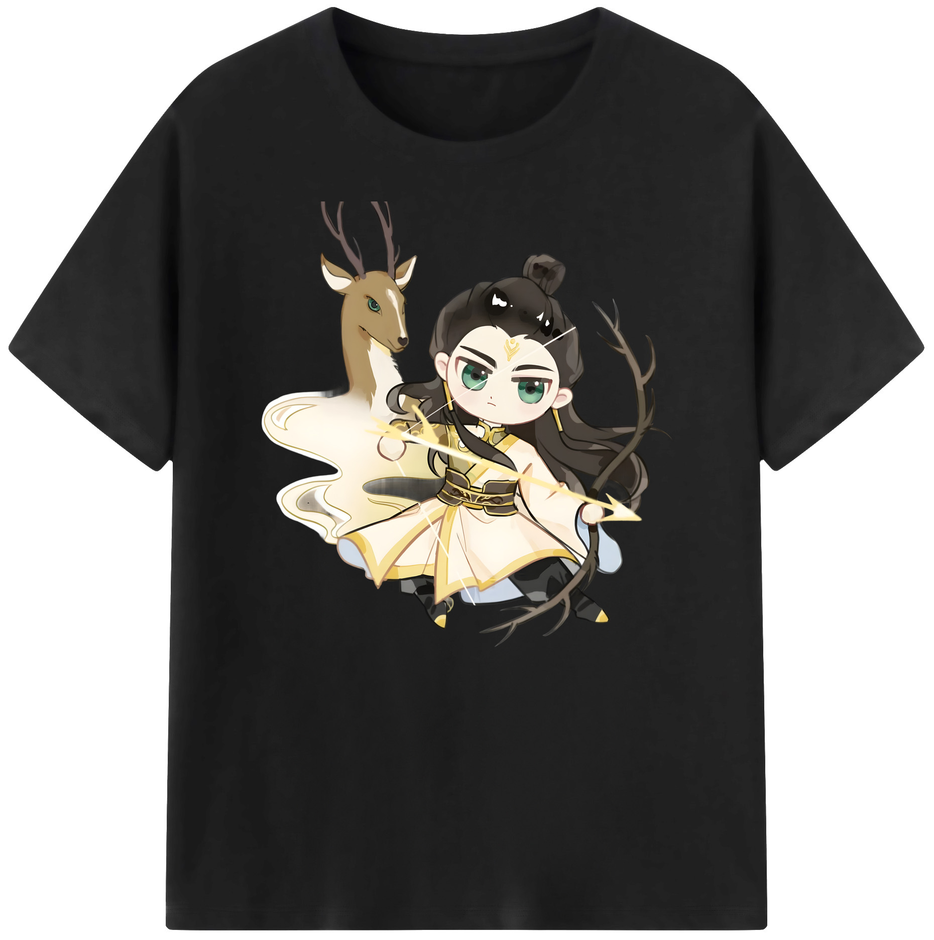 （画像用） Ne Zha 2 ナタ 魔童の大暴れ 綿100％ メンズ半袖Tシャツ｜肌触りやわらか＆通気性