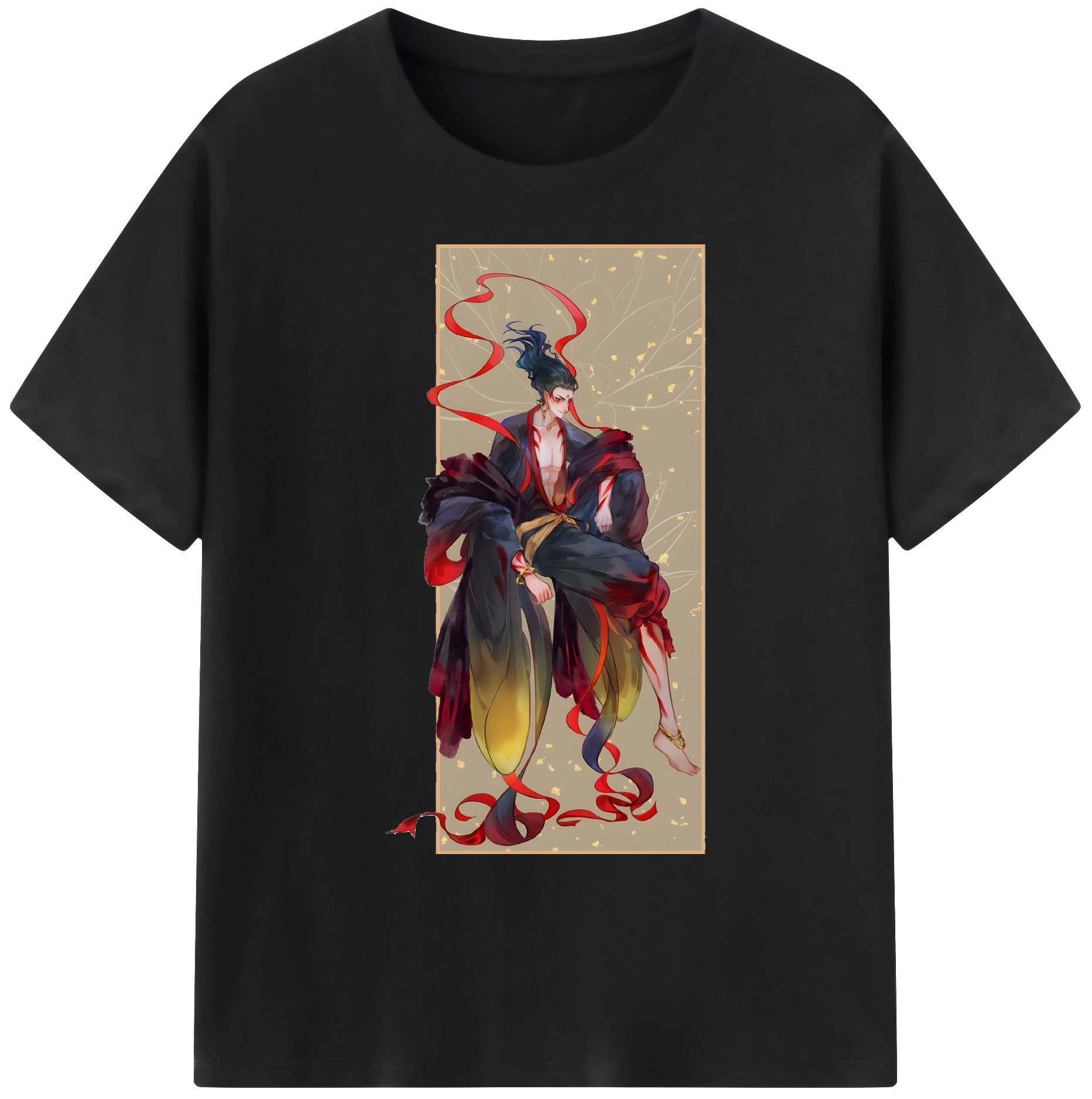 （画像用） Ne Zha 2 ナタ 魔童の大暴れ 綿100％ メンズ半袖Tシャツ｜肌触りやわらか＆通気性