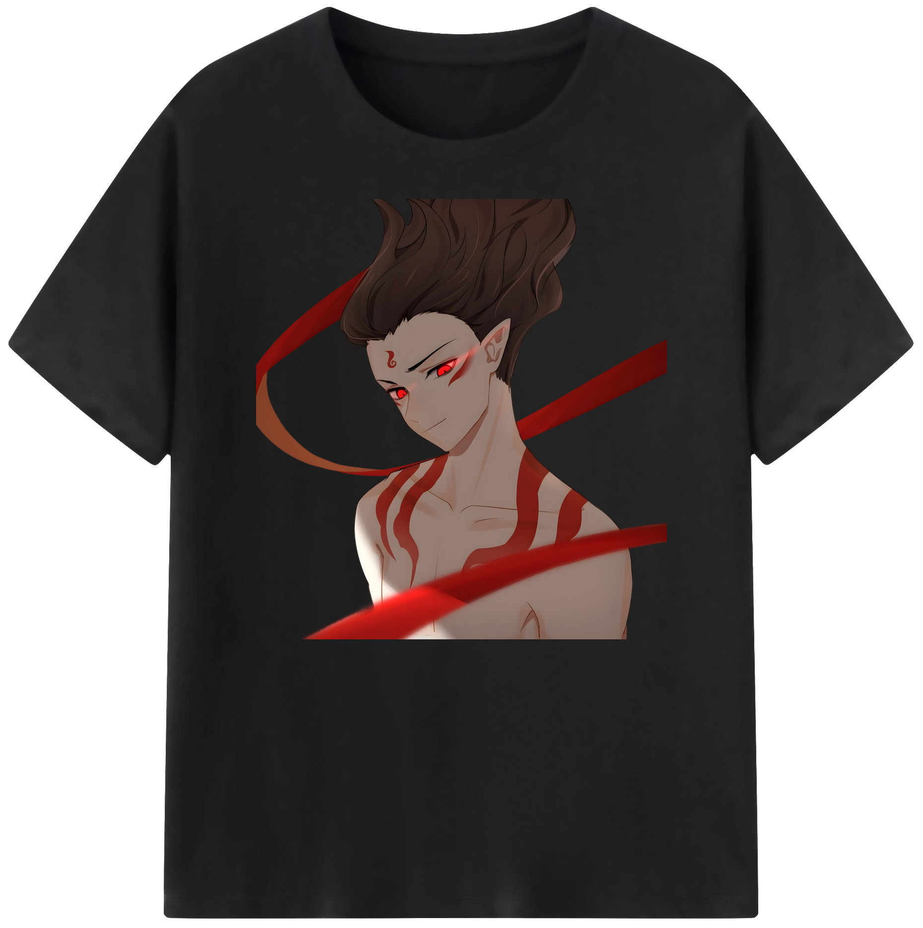 （画像用） Ne Zha 2 ナタ 魔童の大暴れ 綿100％ メンズ半袖Tシャツ｜肌触りやわらか＆通気性