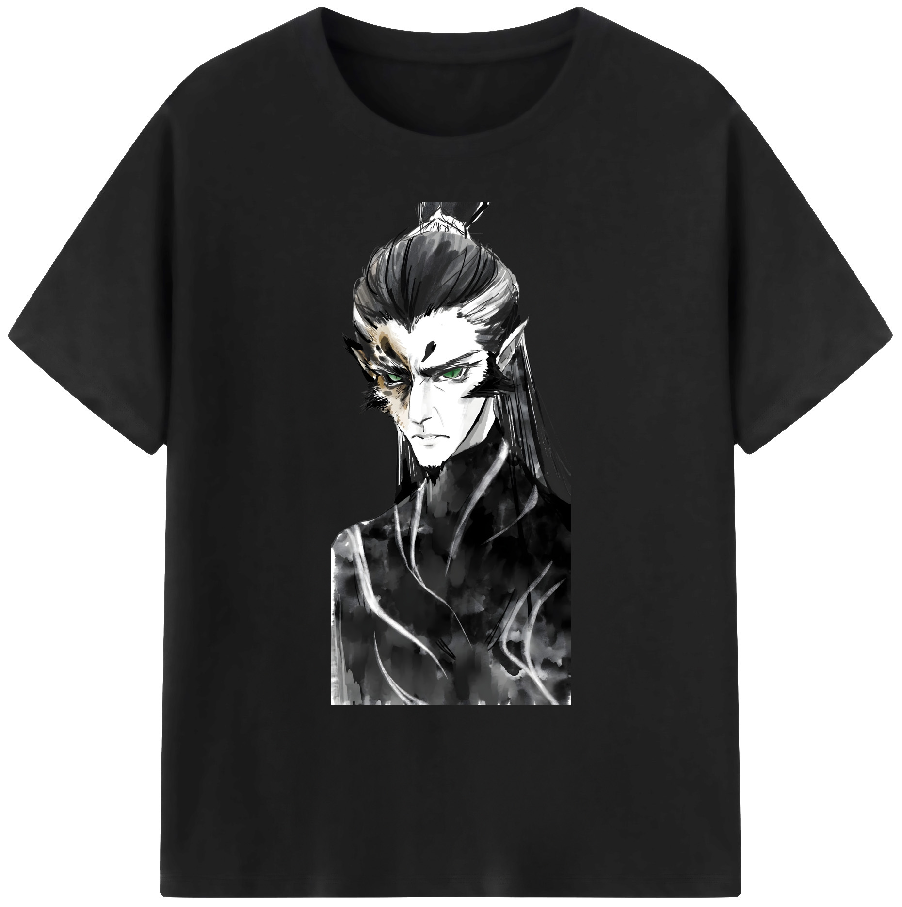 （画像用） Ne Zha 2 ナタ 魔童の大暴れ 綿100％ メンズ半袖Tシャツ｜肌触りやわらか＆通気性