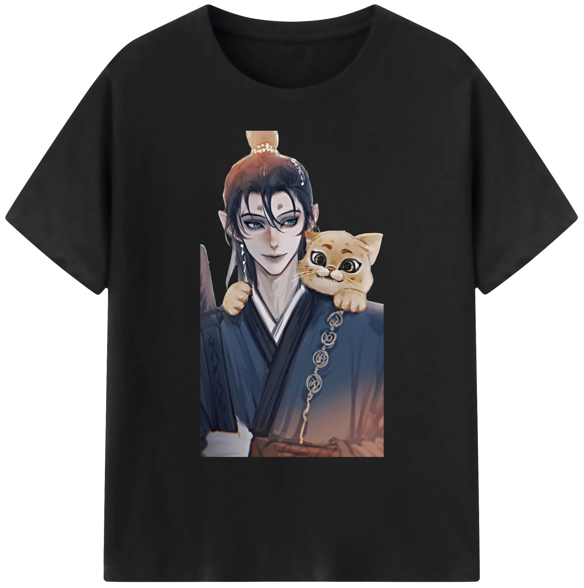 （画像用） Ne Zha 2 ナタ 魔童の大暴れ 綿100％ メンズ半袖Tシャツ｜肌触りやわらか＆通気性