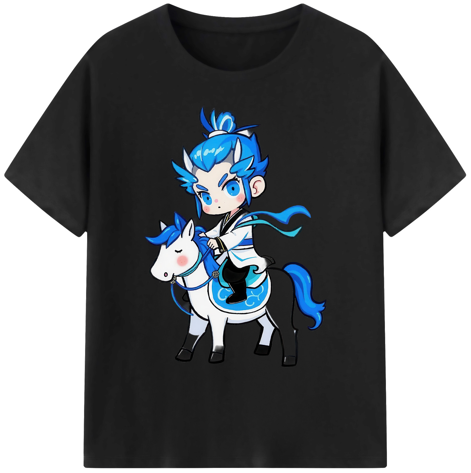 （画像用） Ne Zha 2 ナタ 魔童の大暴れ 綿100％ メンズ半袖Tシャツ｜肌触りやわらか＆通気性