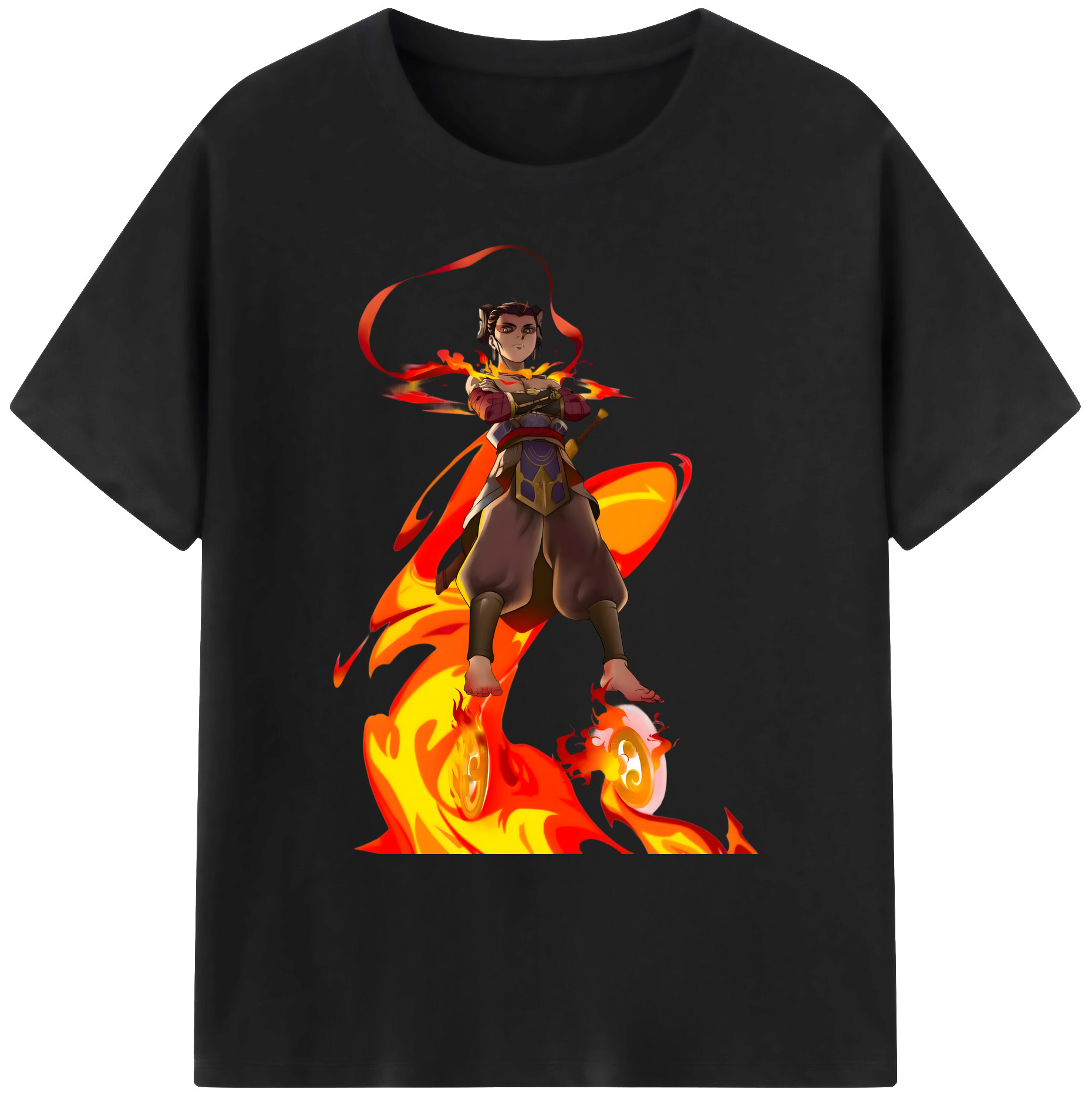 （画像用） Ne Zha 2 ナタ 魔童の大暴れ 綿100％ メンズ半袖Tシャツ｜肌触りやわらか＆通気性