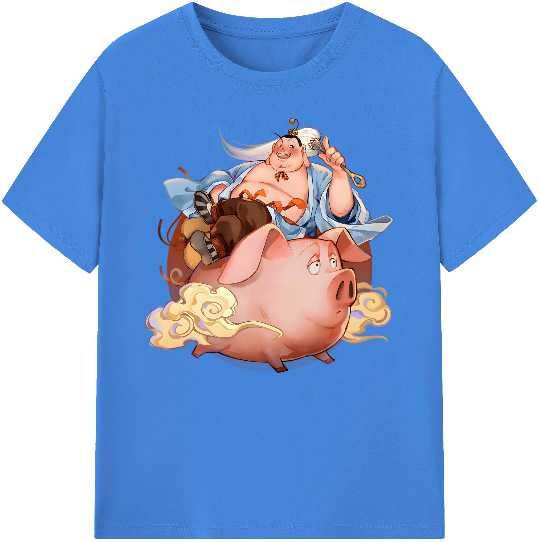 （画像用） Ne Zha 2 ナタ 魔童の大暴れ 綿100％ メンズ半袖Tシャツ｜肌触りやわらか＆通気性