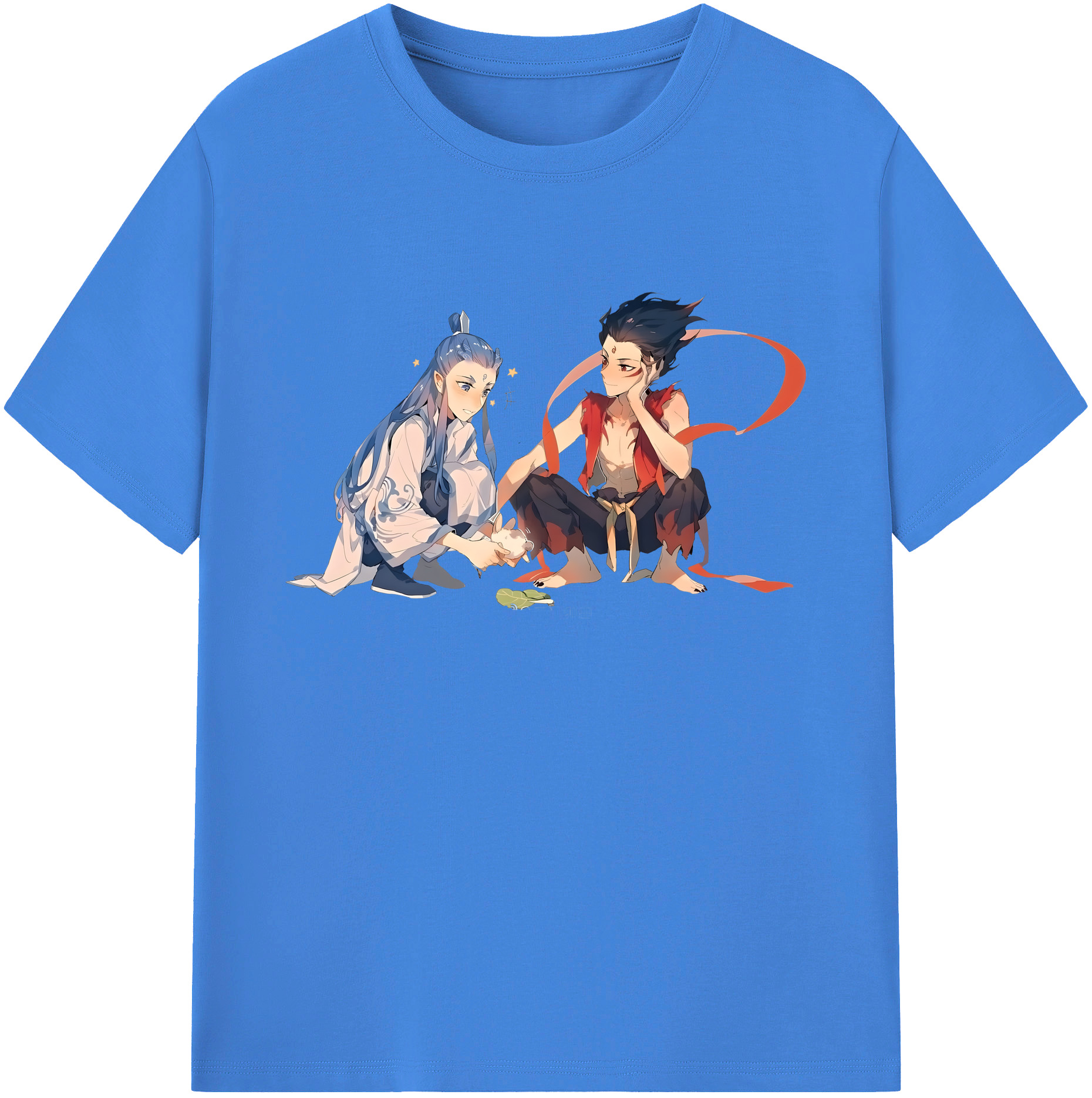 （画像用） Ne Zha 2 ナタ 魔童の大暴れ 綿100％ メンズ半袖Tシャツ｜肌触りやわらか＆通気性